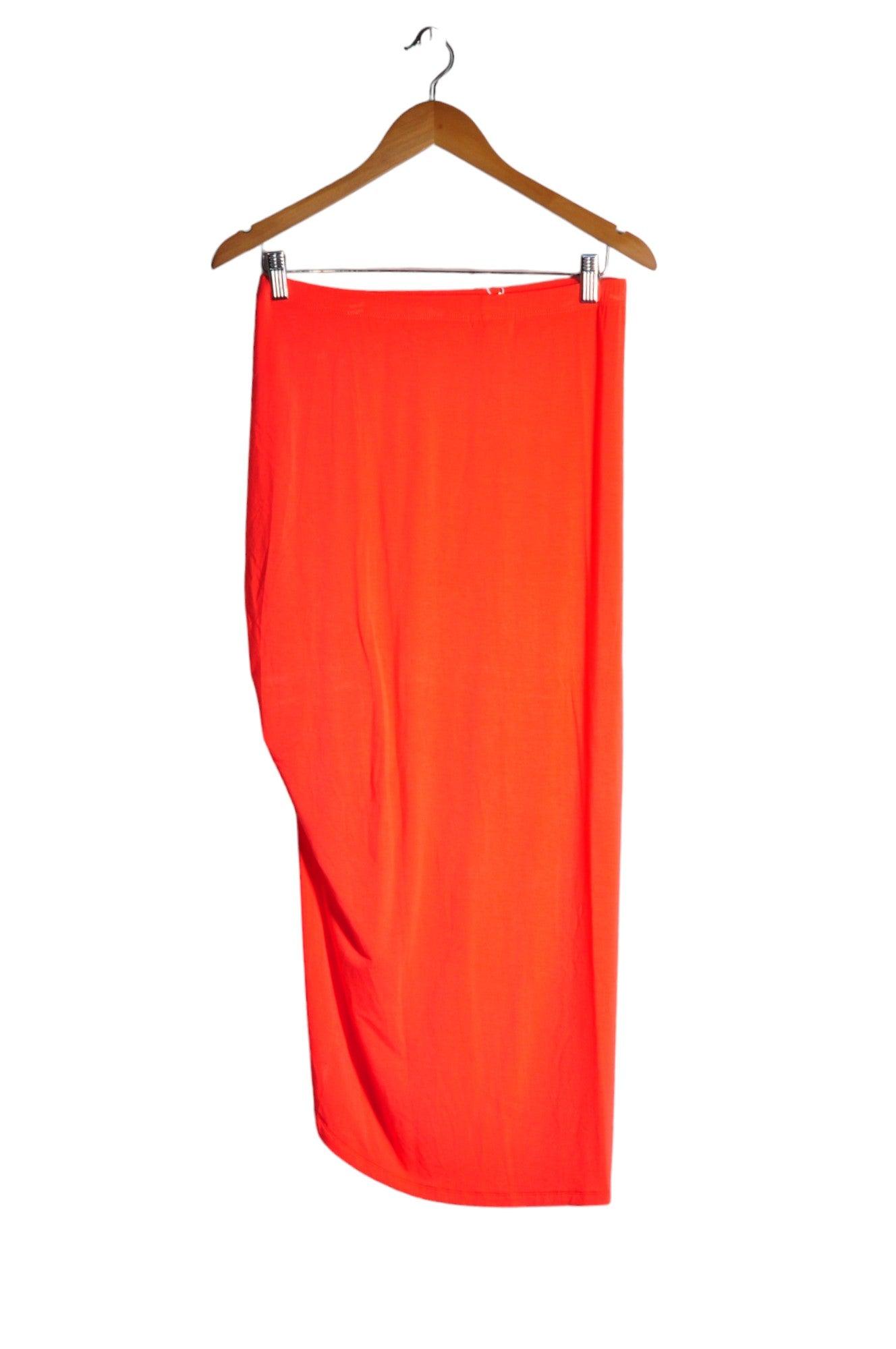 KOY RESORT Stylish Orange Women's Casual Regular-Fit Skirt - Size M