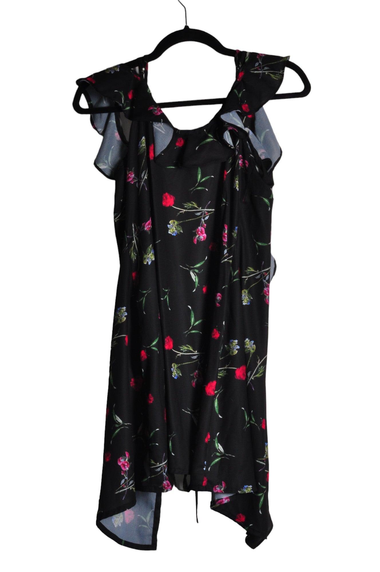NA-KD Second Hand Women's Regular Fit Black High Low Dress - Size 34