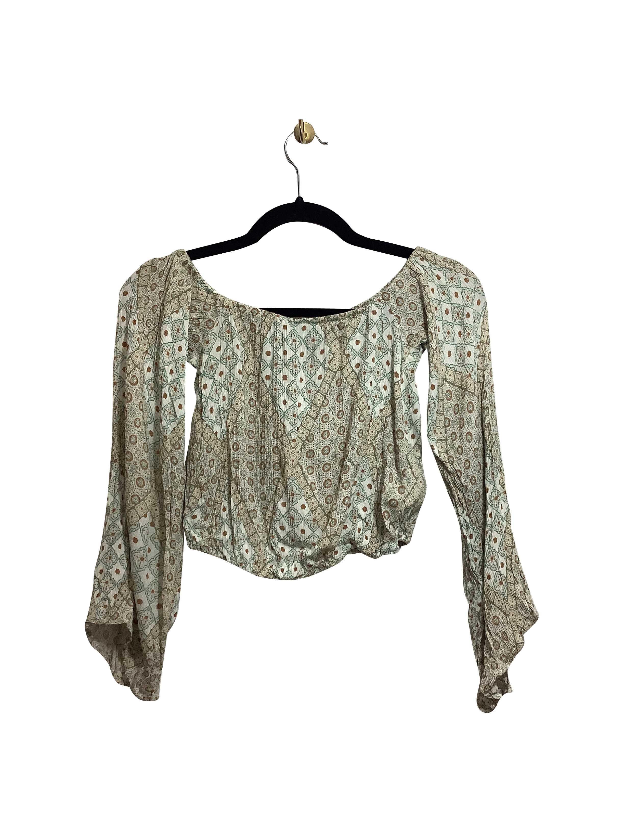 KENDALL & KYLIE Stylish Regular Fit Beige Crop Top - Size S