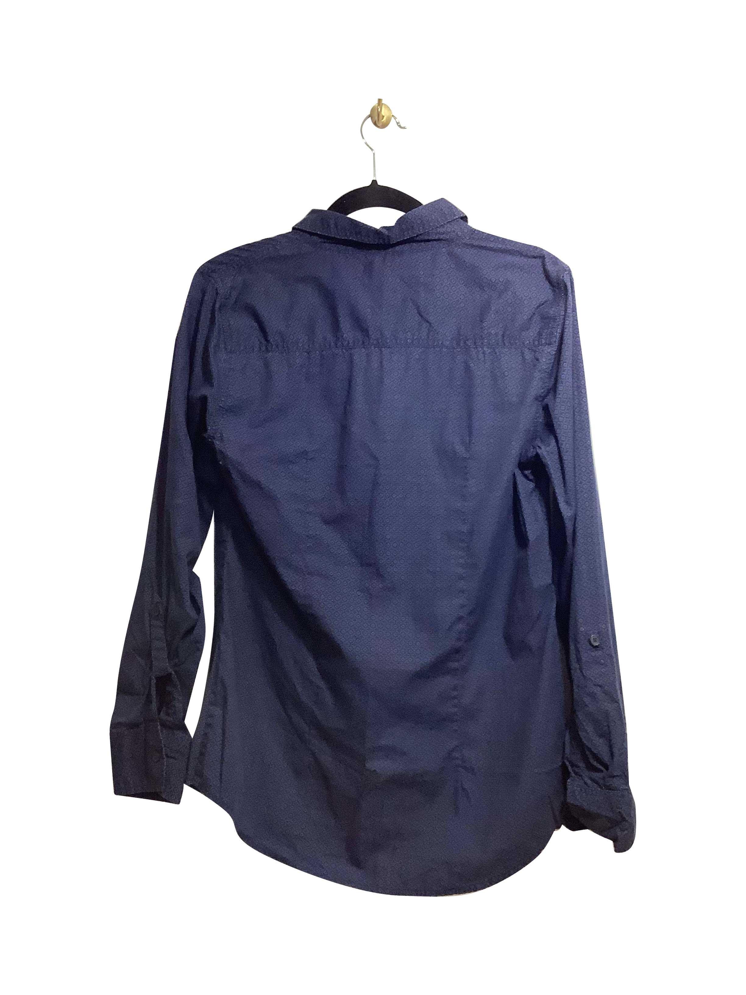 DENVER HAYES Stylish Regular Fit Blue Button-down Top - Size S