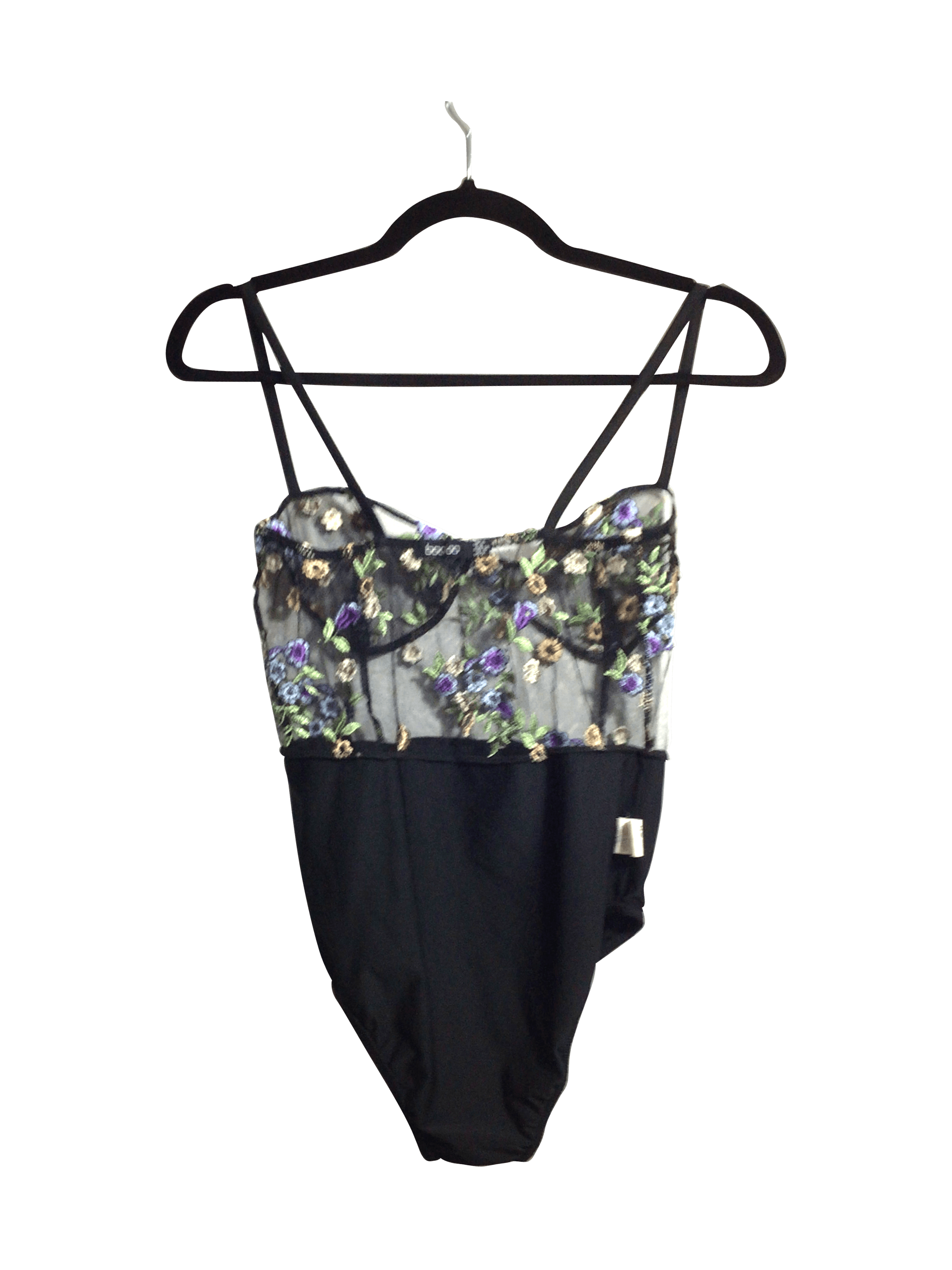 BOOHOO Women's Stylish Black Regular Fit Teddies - Size 6