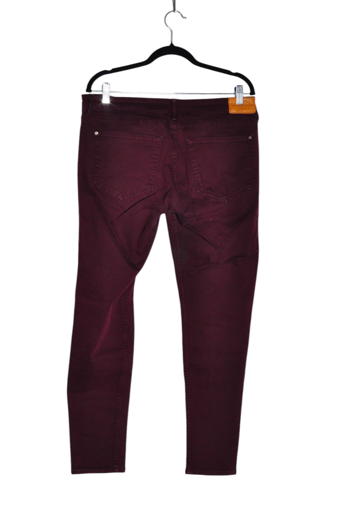 Stylish N.N.G. Red Regular Fit Women's Work Pants - Size 12