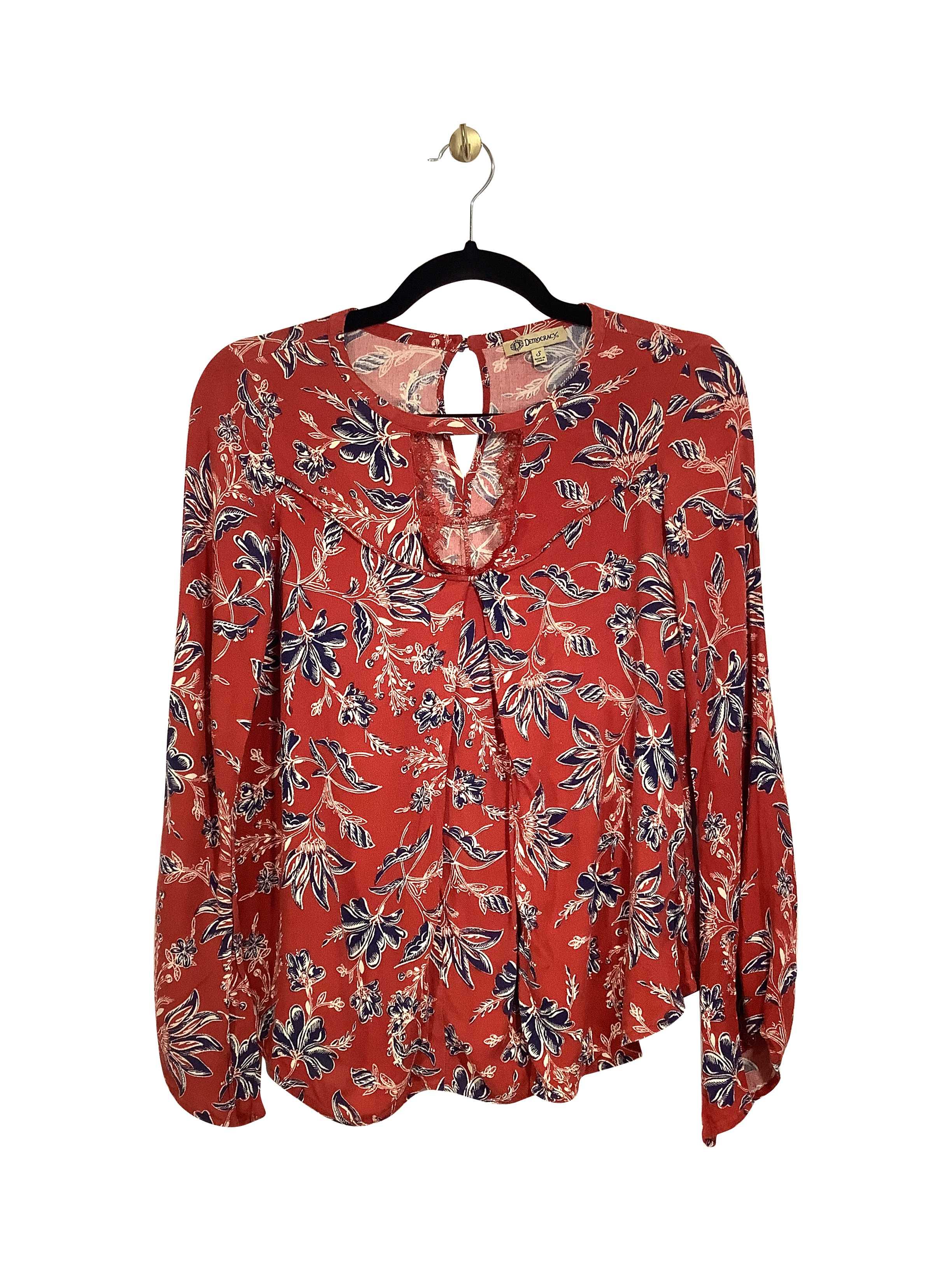 DEMOCRACY Stylish Regular Fit Orange Blouse - Size S