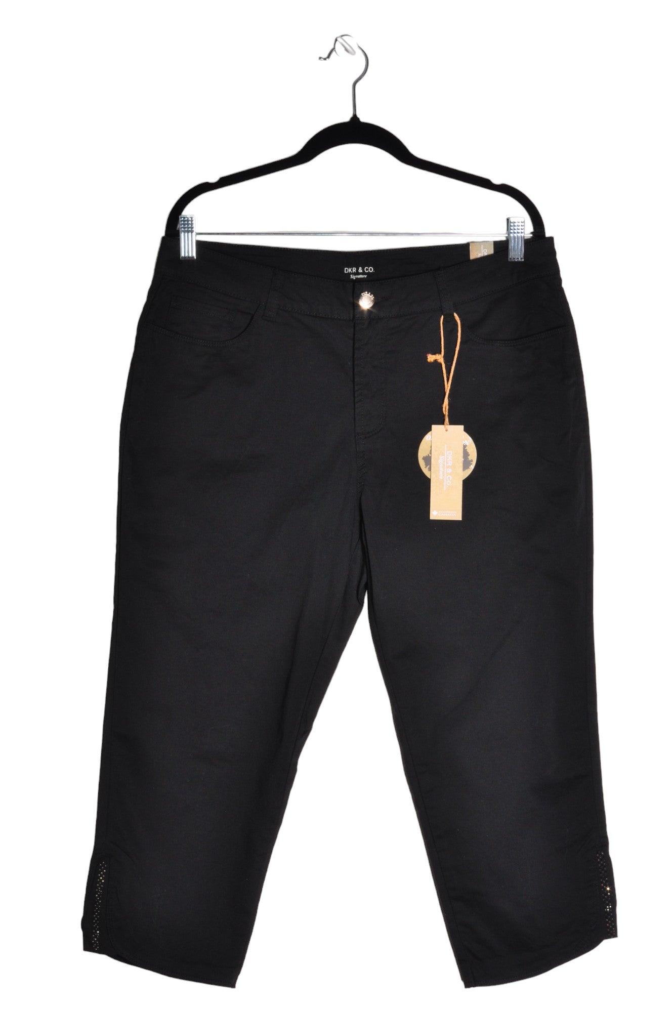 DKR & CO. Stylish Women's Black Regular Fit Capri Pants - Size 10