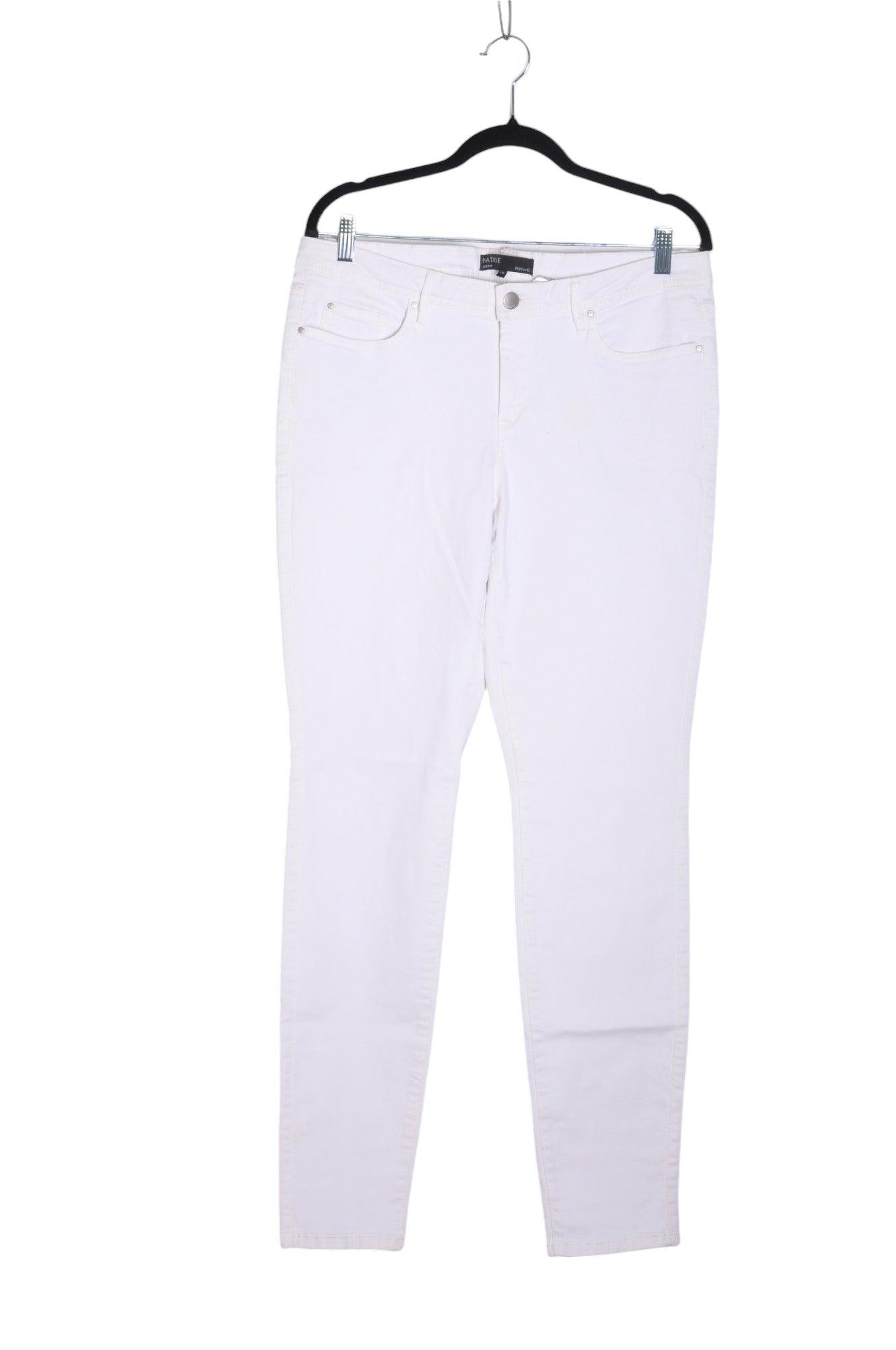 Stylish RW&CO Women's White Regular Fit Straight-Legged Jeans - Size L