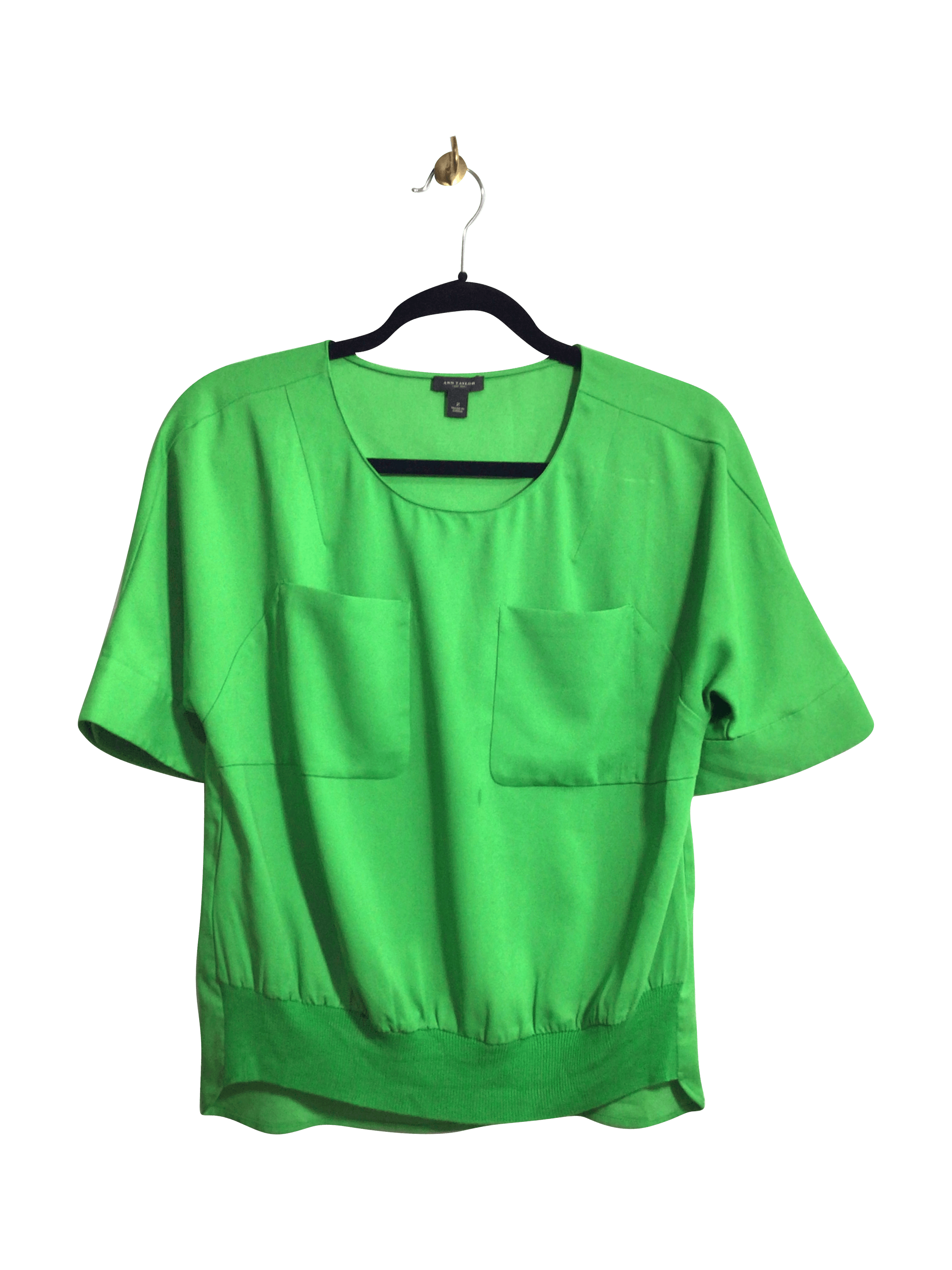 ANN TAYLOR Stylish Women's Regular-Fit Green Blouse - Size 2