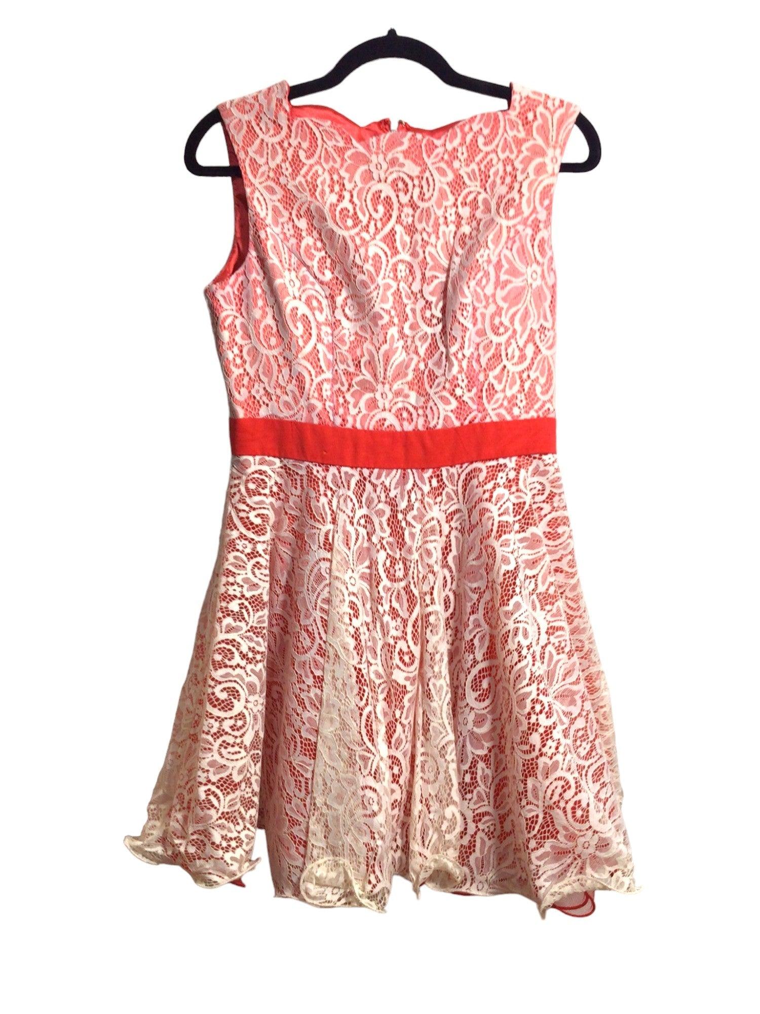 Stylish CHI CHI Women's Red Regular-Fit Shift Dress - Size 10