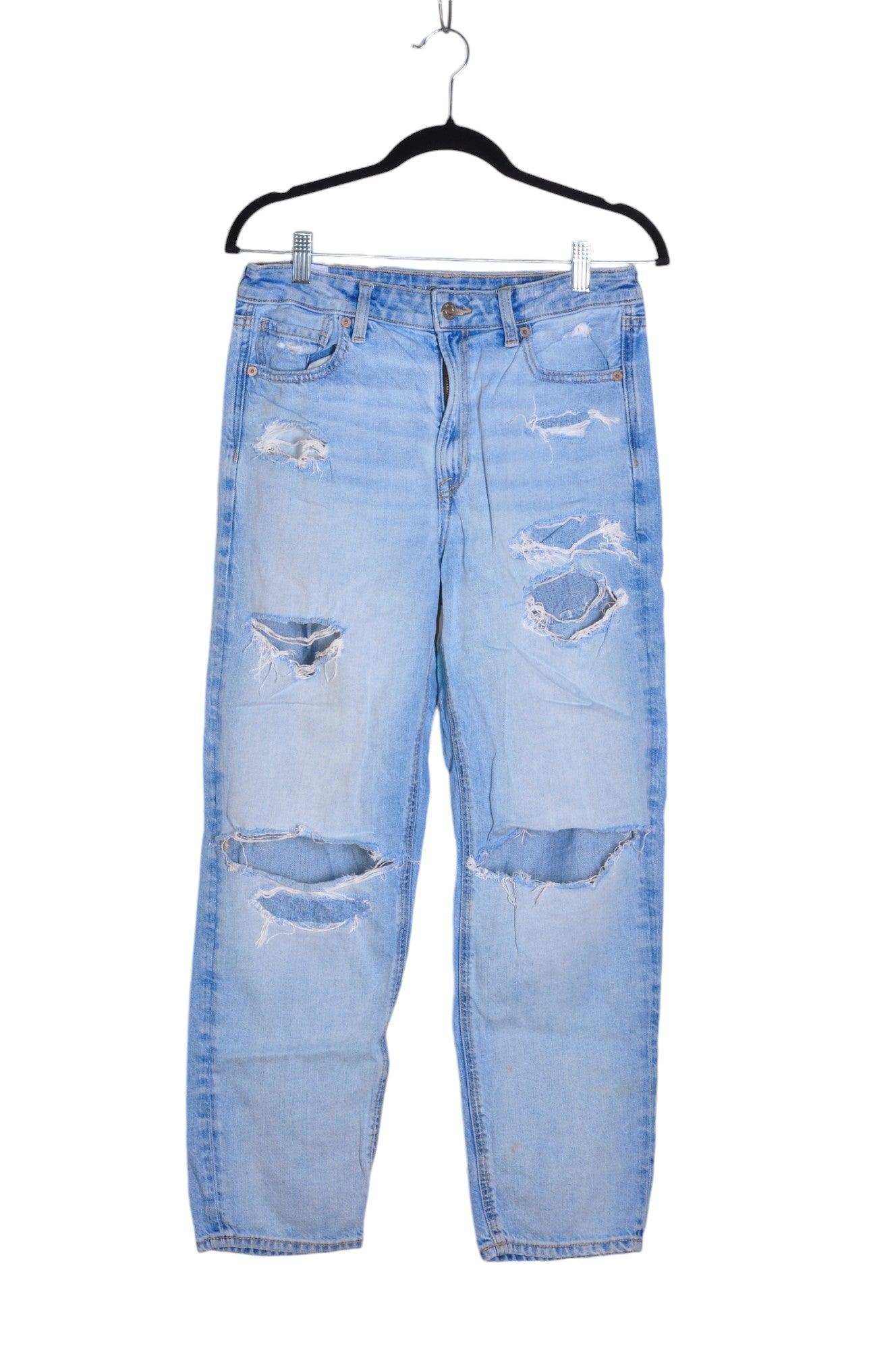 AMERICAN EAGLE Stylish Women's Blue Regular-Fit Straight-Legged Jeans - Size 6