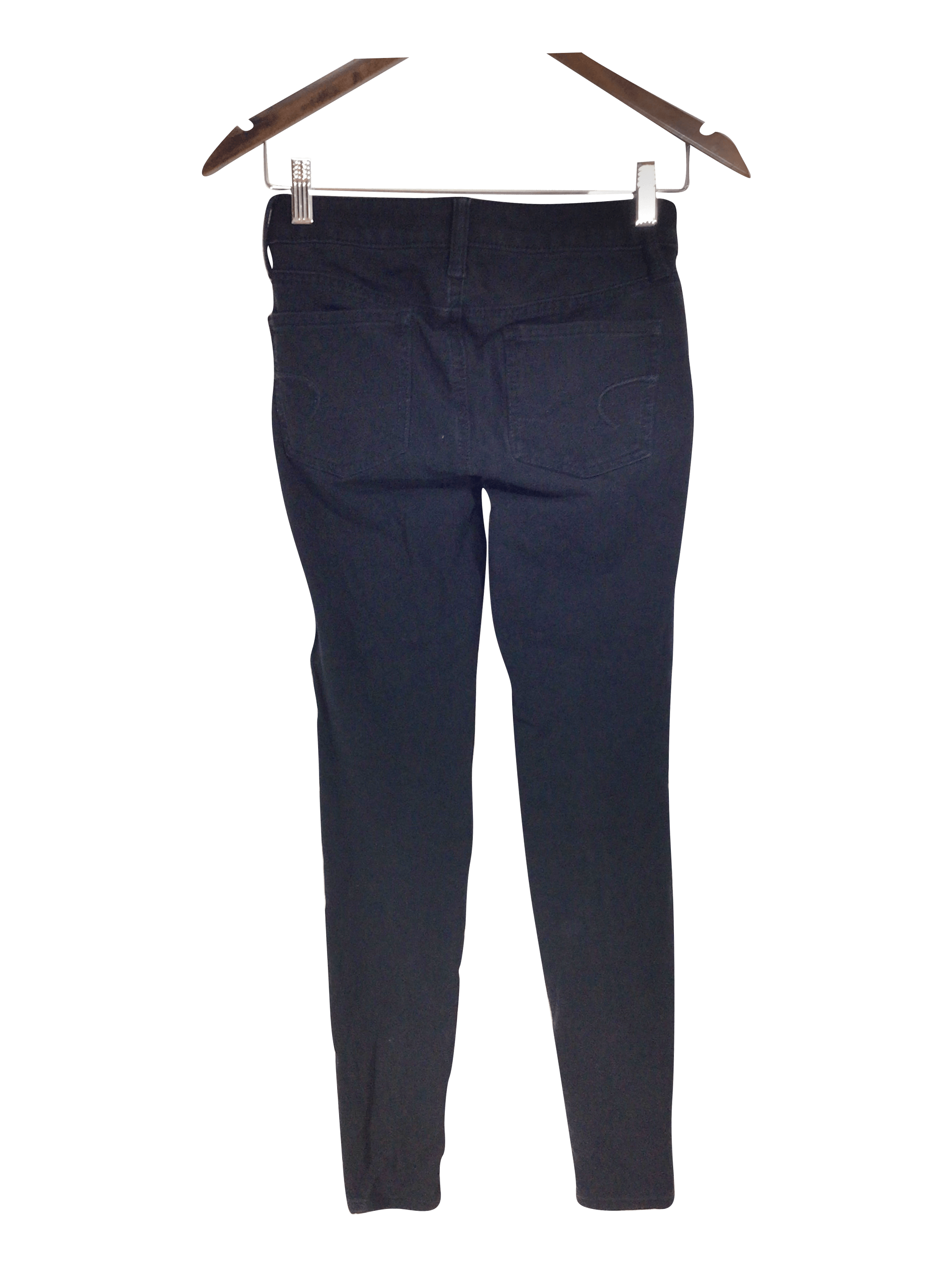 AMERICAN EAGLE Stylish Women's Black Regular-Fit Straight-Legged Jeans Size 2