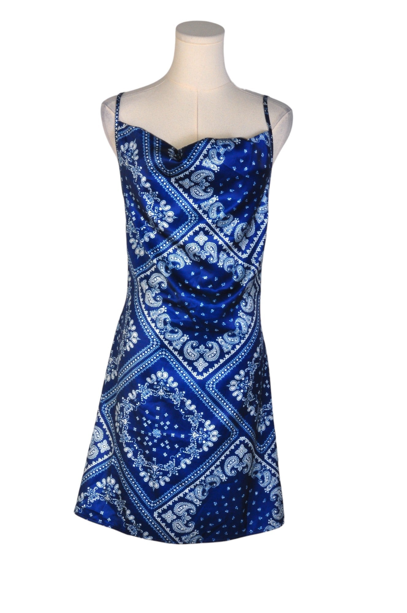 CIDER Women's Stylish Blue Regular Fit A-Line Dress - Size S