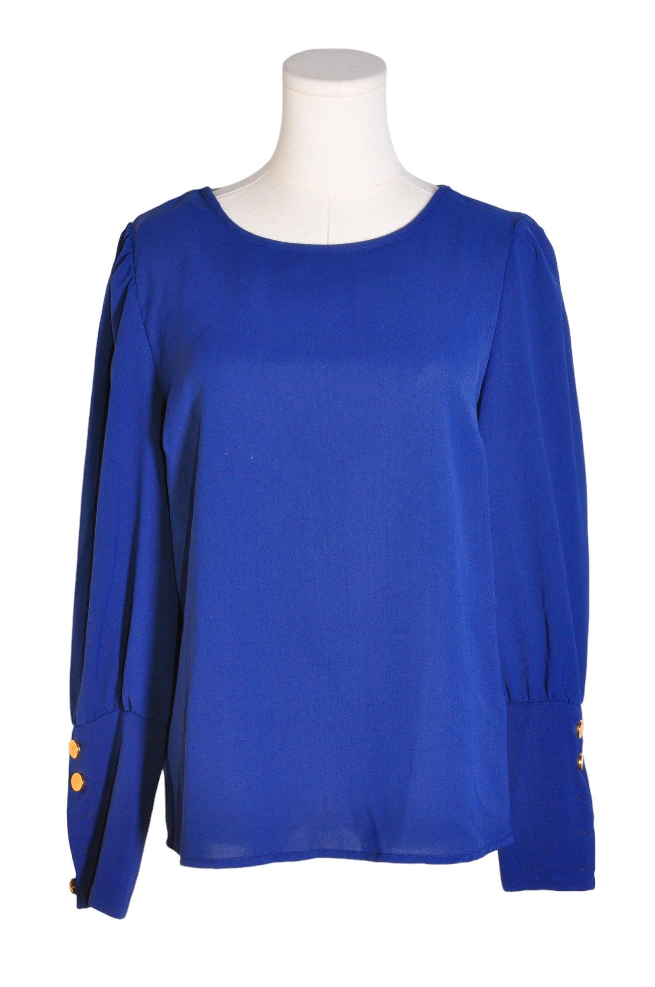 Stylish NIAY Blue Regular-Fit Women's Blouses in Size M