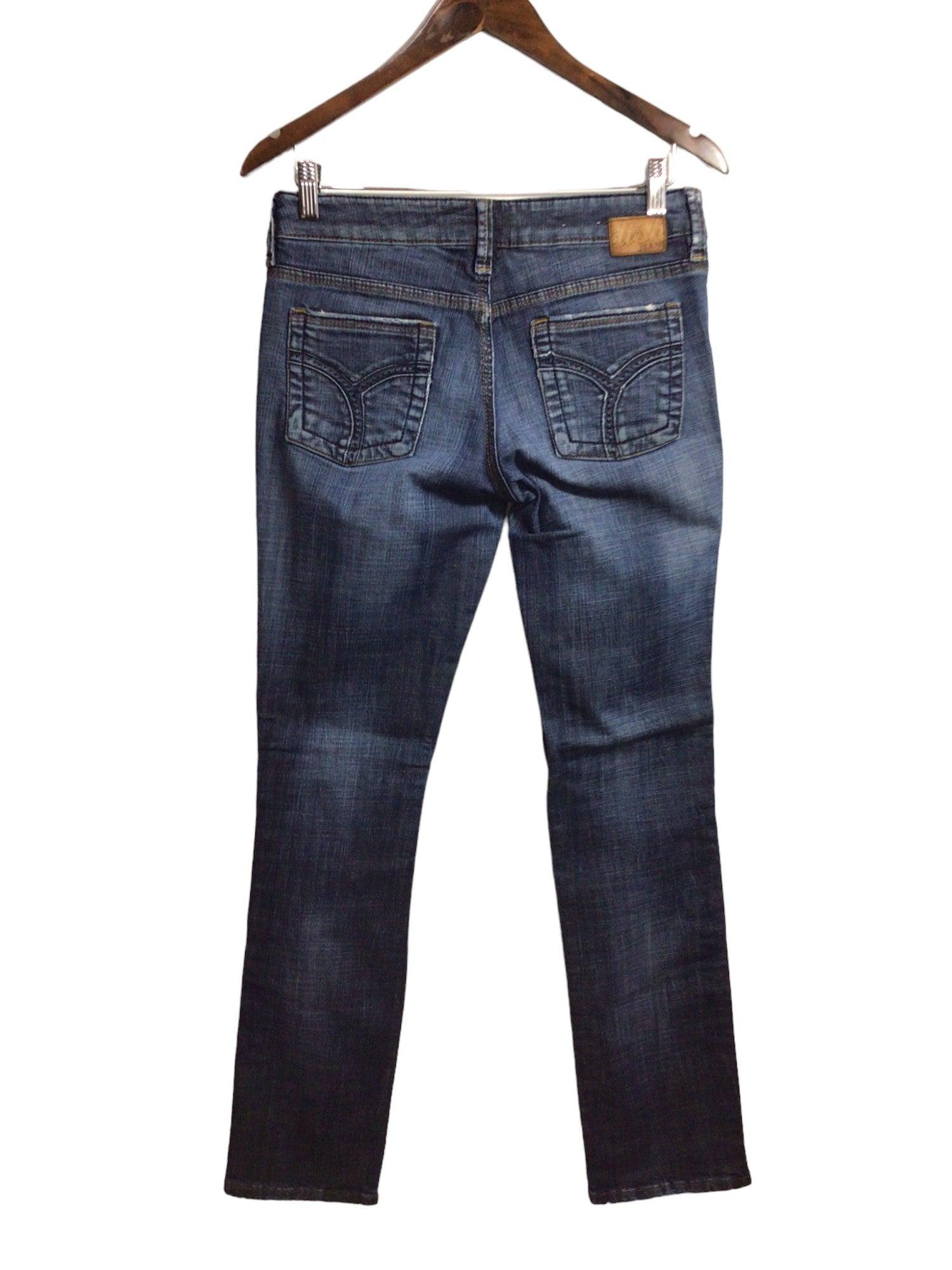 DISH JEANS Stylish Women's Blue Straight-Legged Regular Fit Jeans - Size 28x32