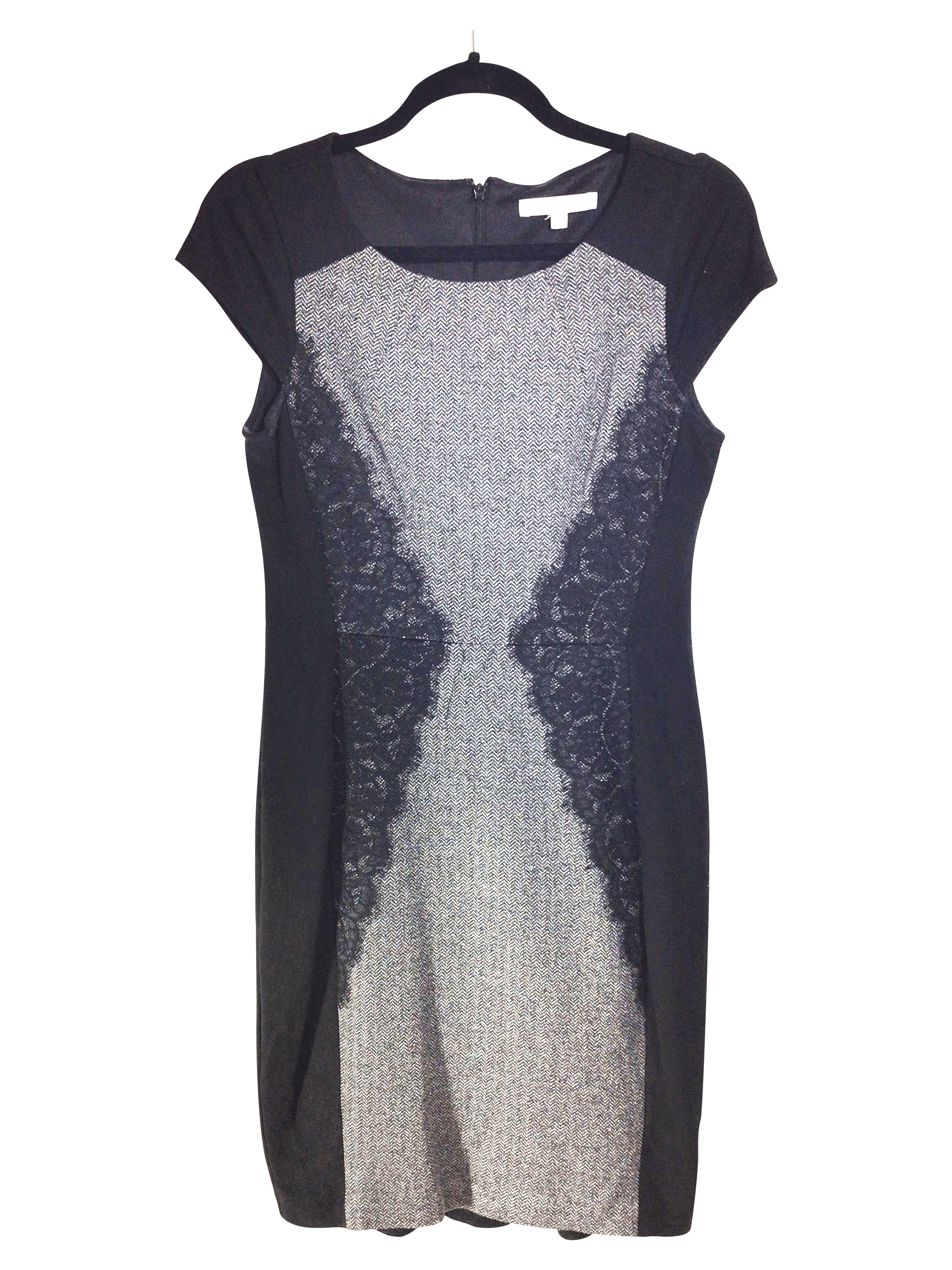 CLEO Women's Stylish Black Regular Fit Drop Waist Dress - Size 8