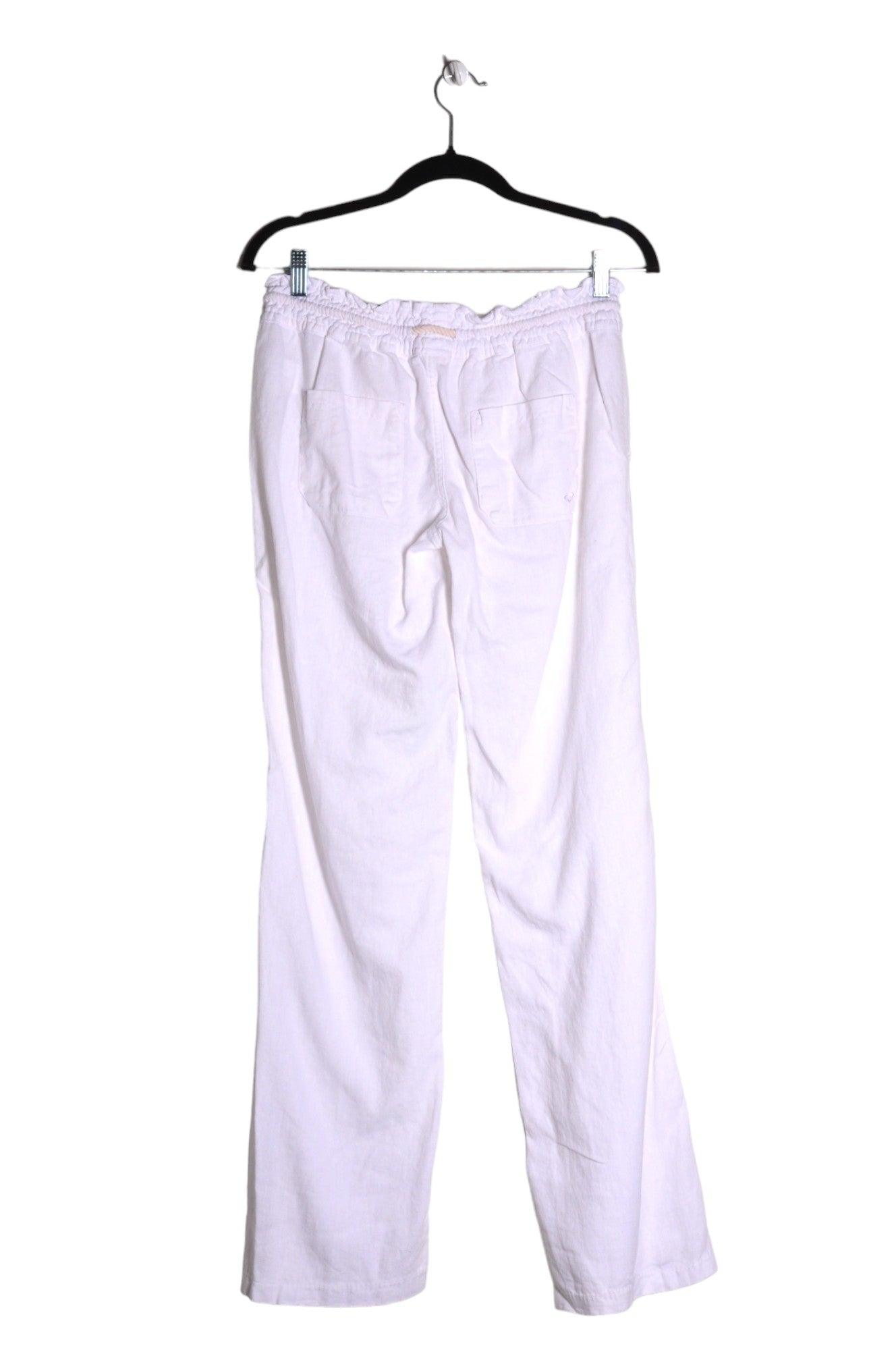 ROXY Stylish Women's White Regular Fit Second - Hand Work Pants - Size L