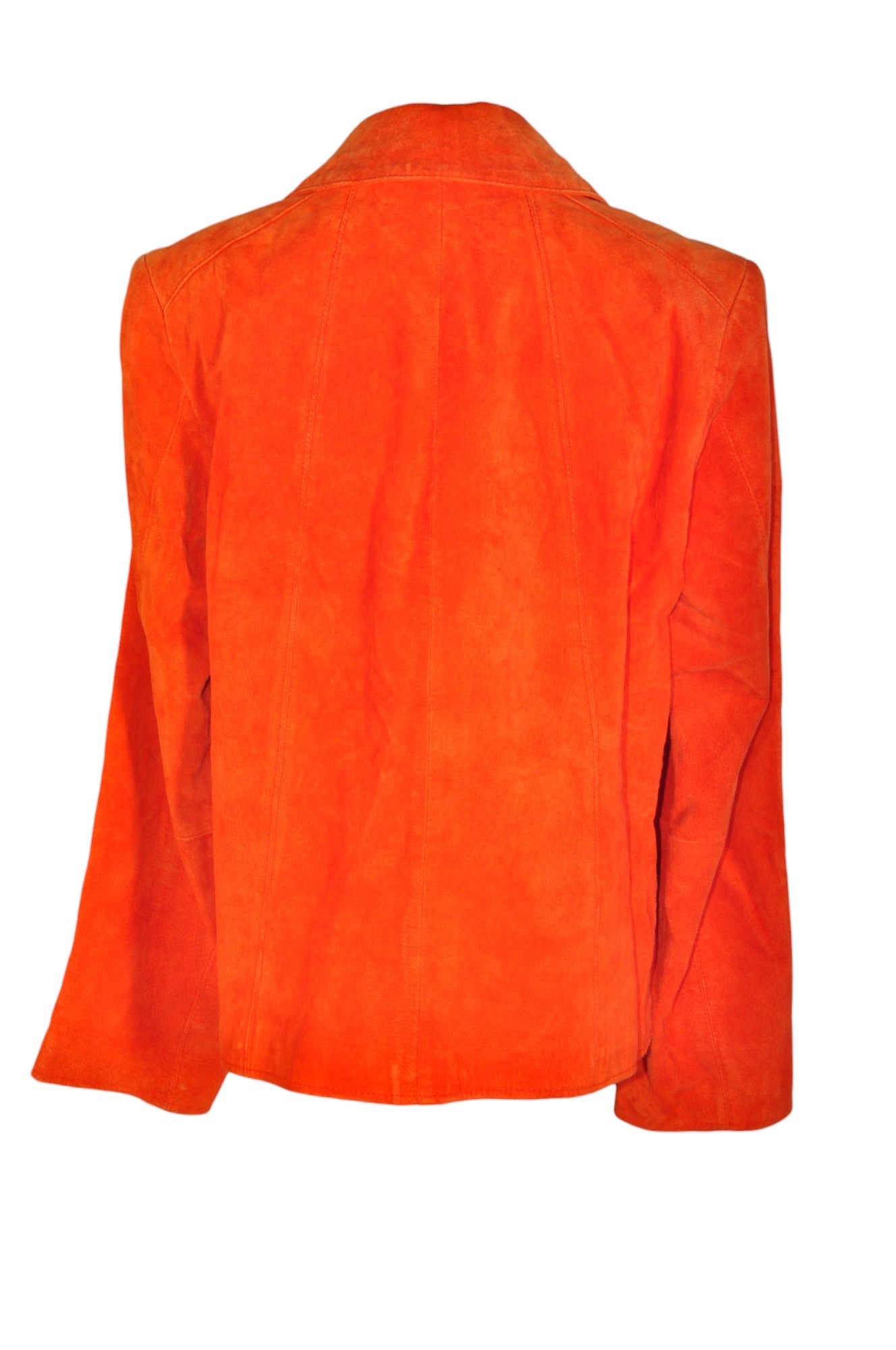 Stylish CLEO Orange Regular Fit Women's Jacket - Size L