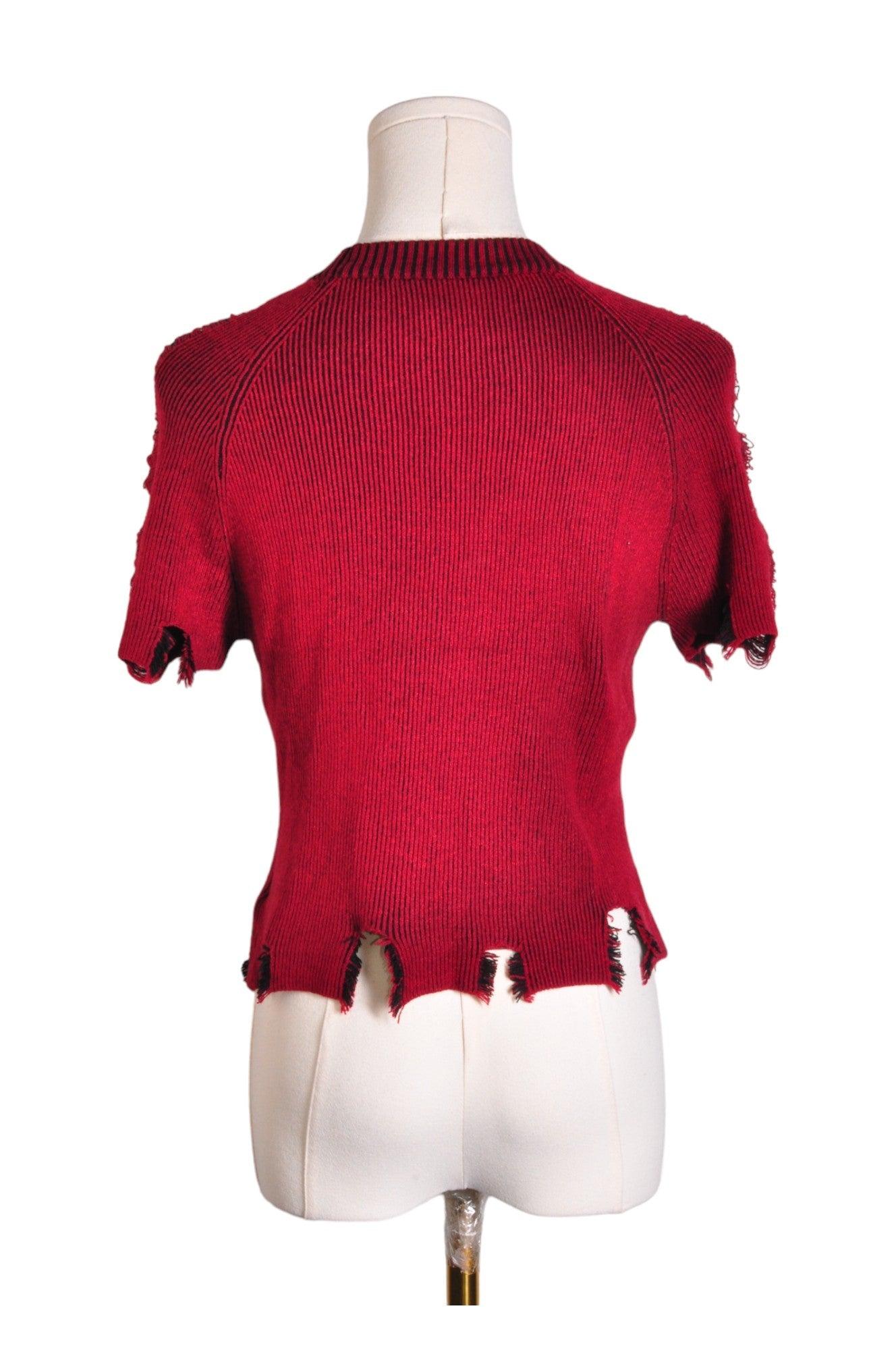 CIDER Second - Hand Women's Regular Fit Red Crop Tops - Size M
