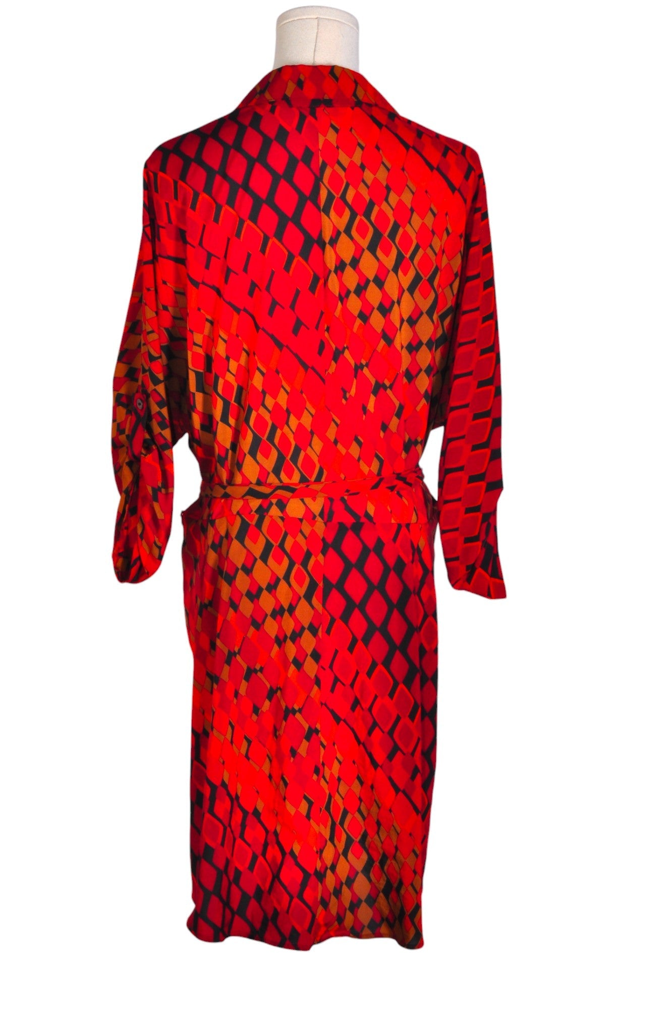 Stylish CHATEAU Red Women's Wrap Dress - Regular Fit, Size XL