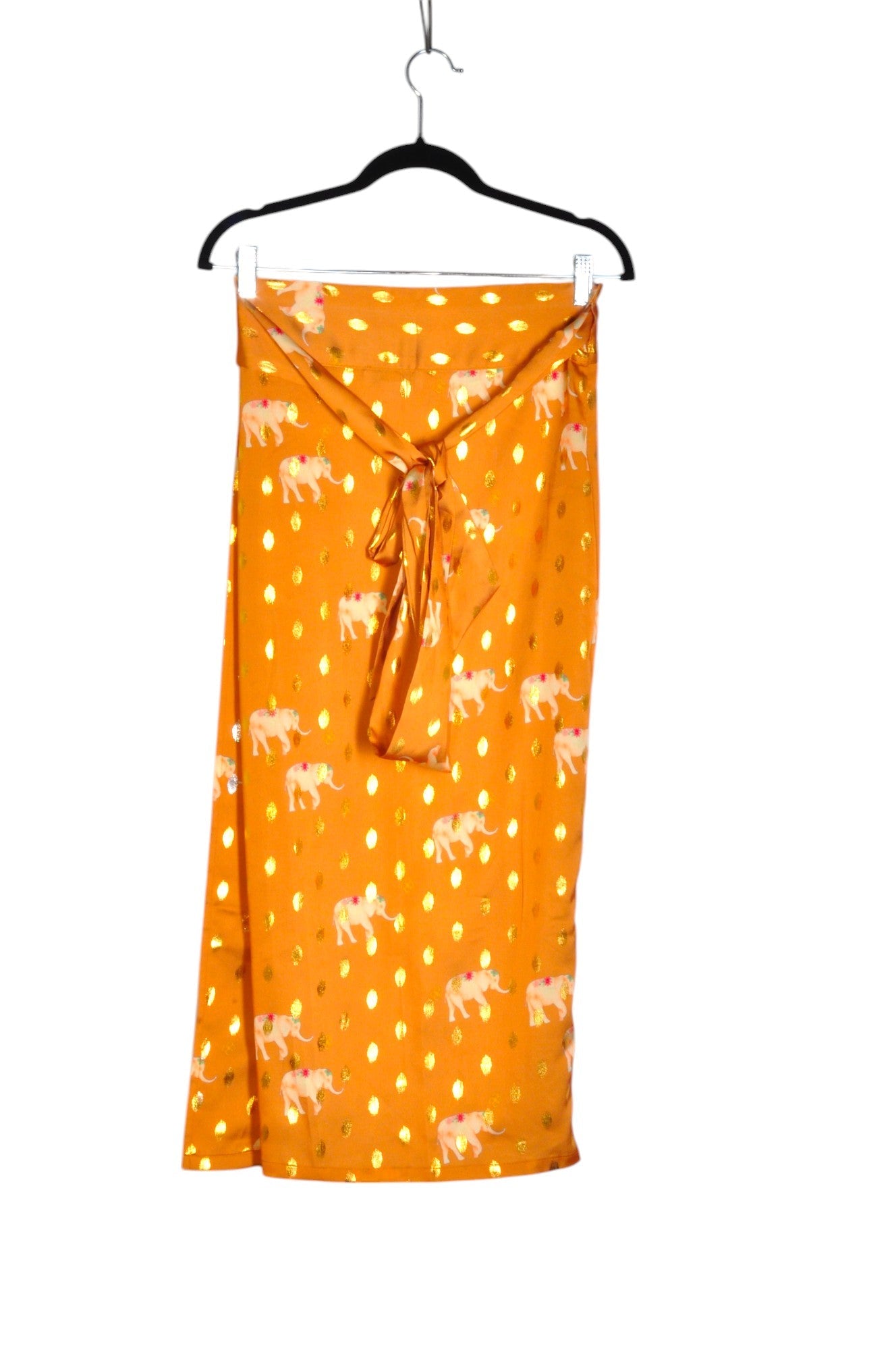 NEVER FULLY DRESSED Stylish Women's Casual Yellow Regular-Fit Skirt - Size M