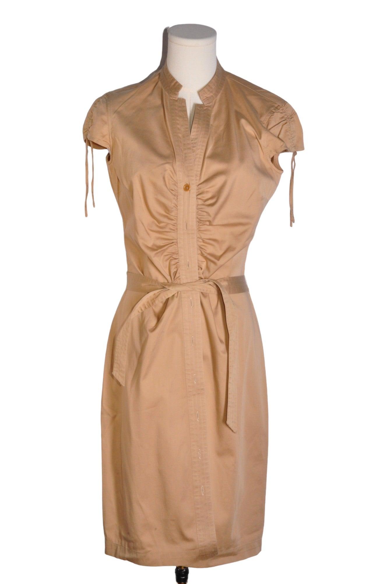 CLUB MONACO Stylish Women's Beige Wrap Dress - Regular Fit, Size S