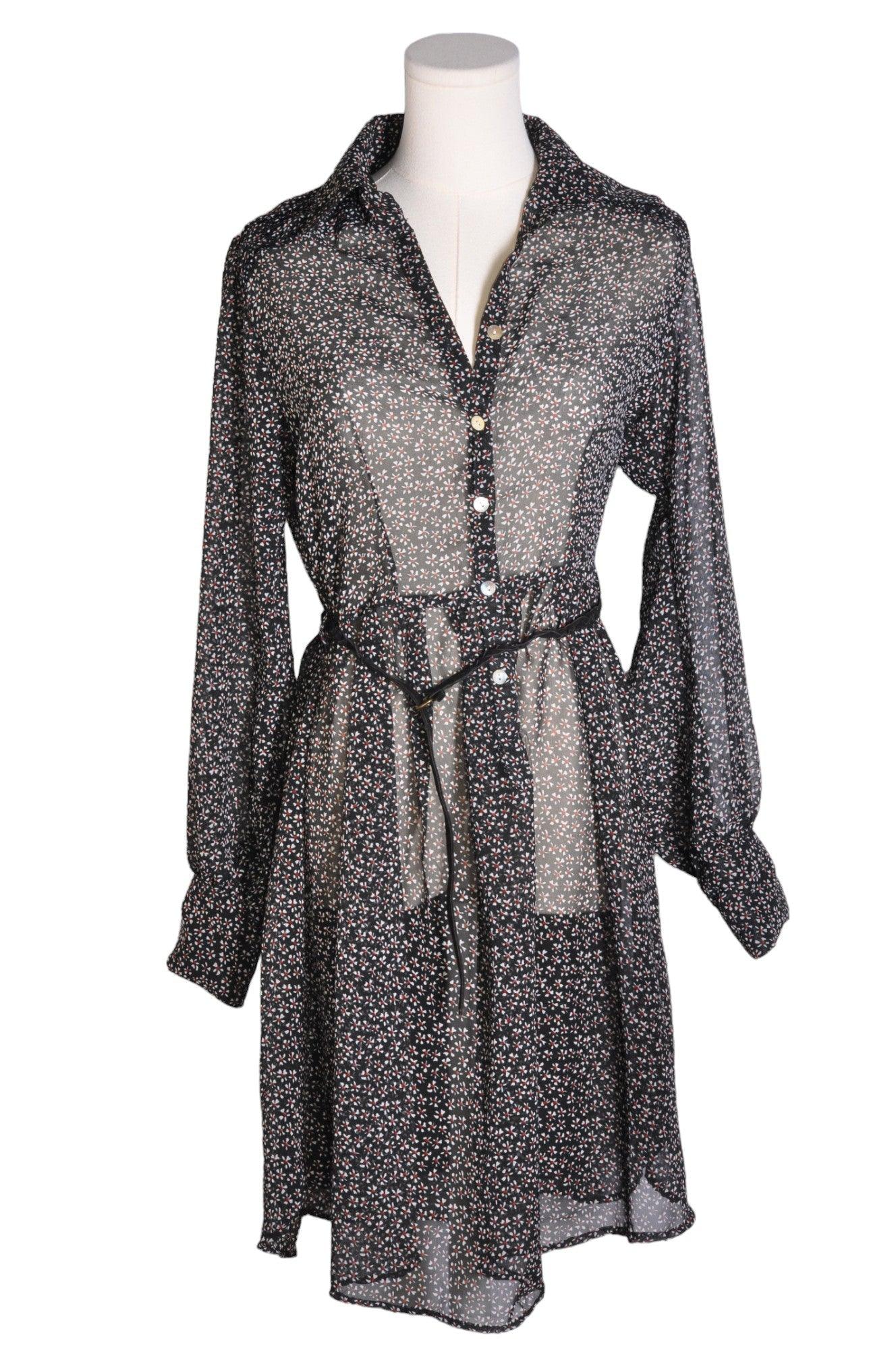 ANGIE Stylish Women's Wrap Dress in Brown - Regular Fit, Size M