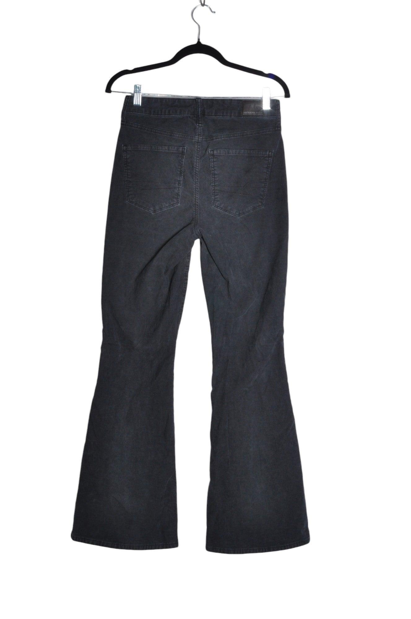 AMERICAN EAGLE Stylish Women's Black Straight-Legged Regular Fit Jeans - Size 28x30