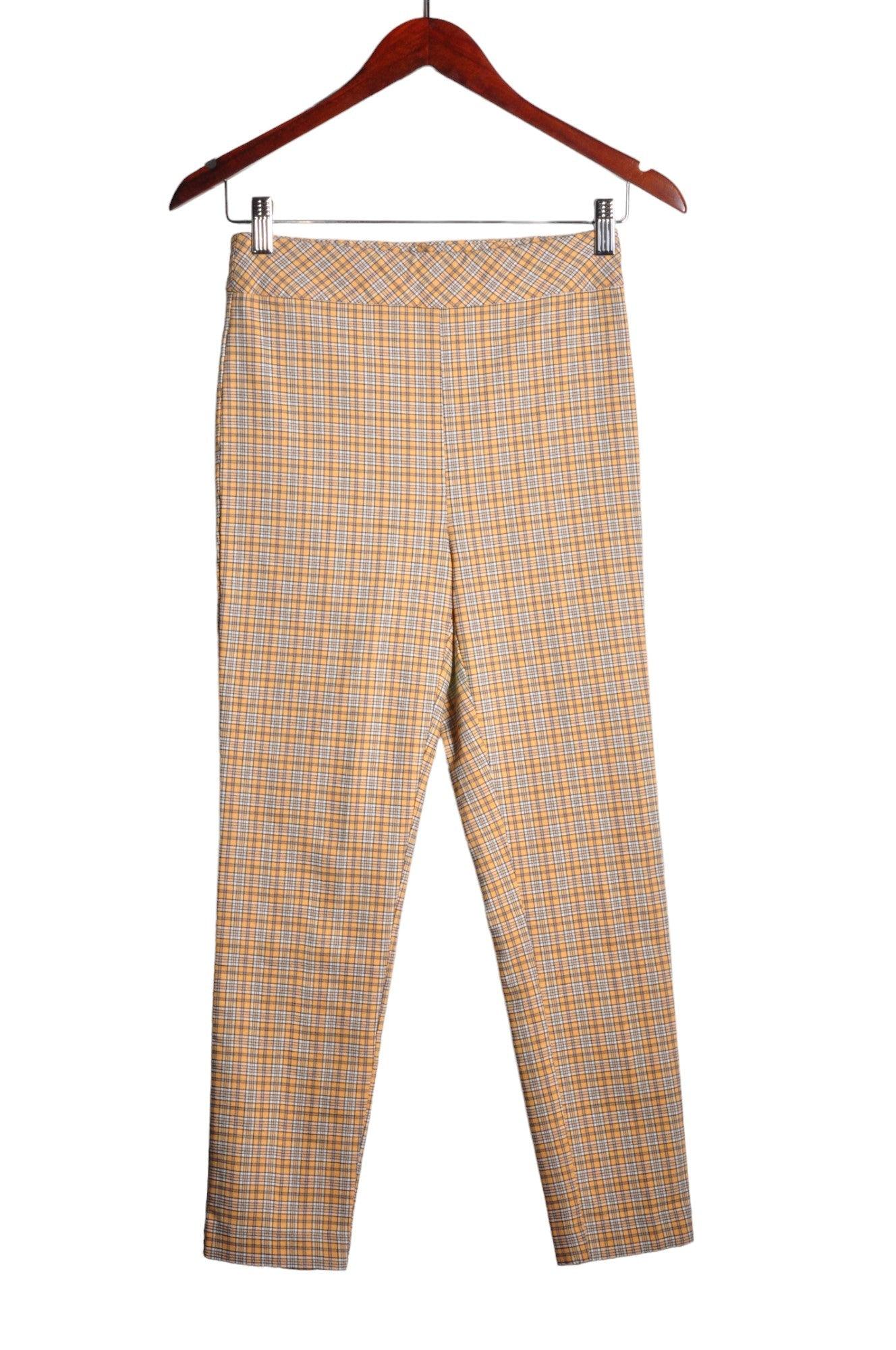 JULES & LEOPOLD Stylish Women's Yellow Regular-Fit Work Pants - Size S