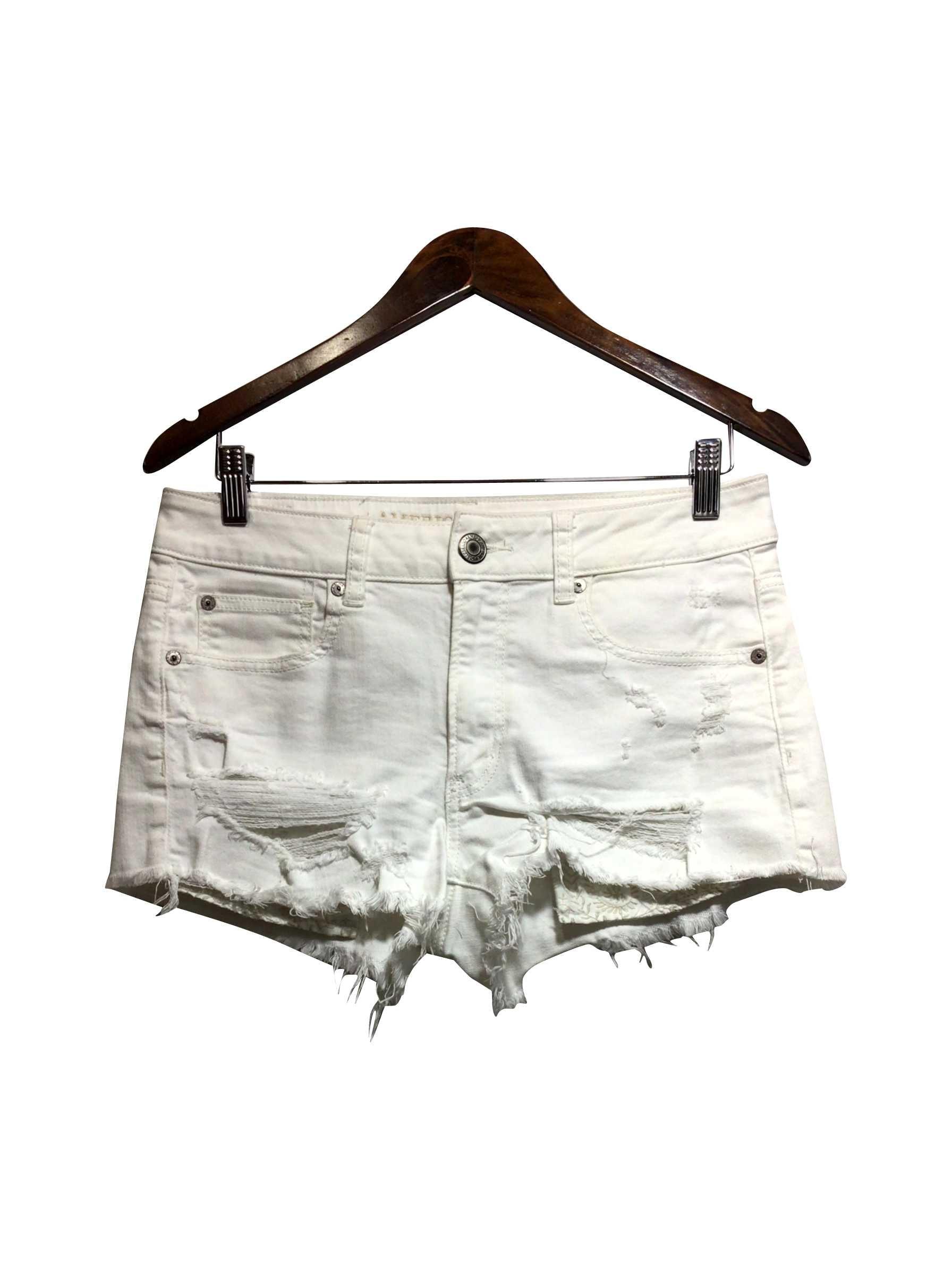 AMERICAN EAGLE Stylish Regular Fit White Pant Shorts - Size 8