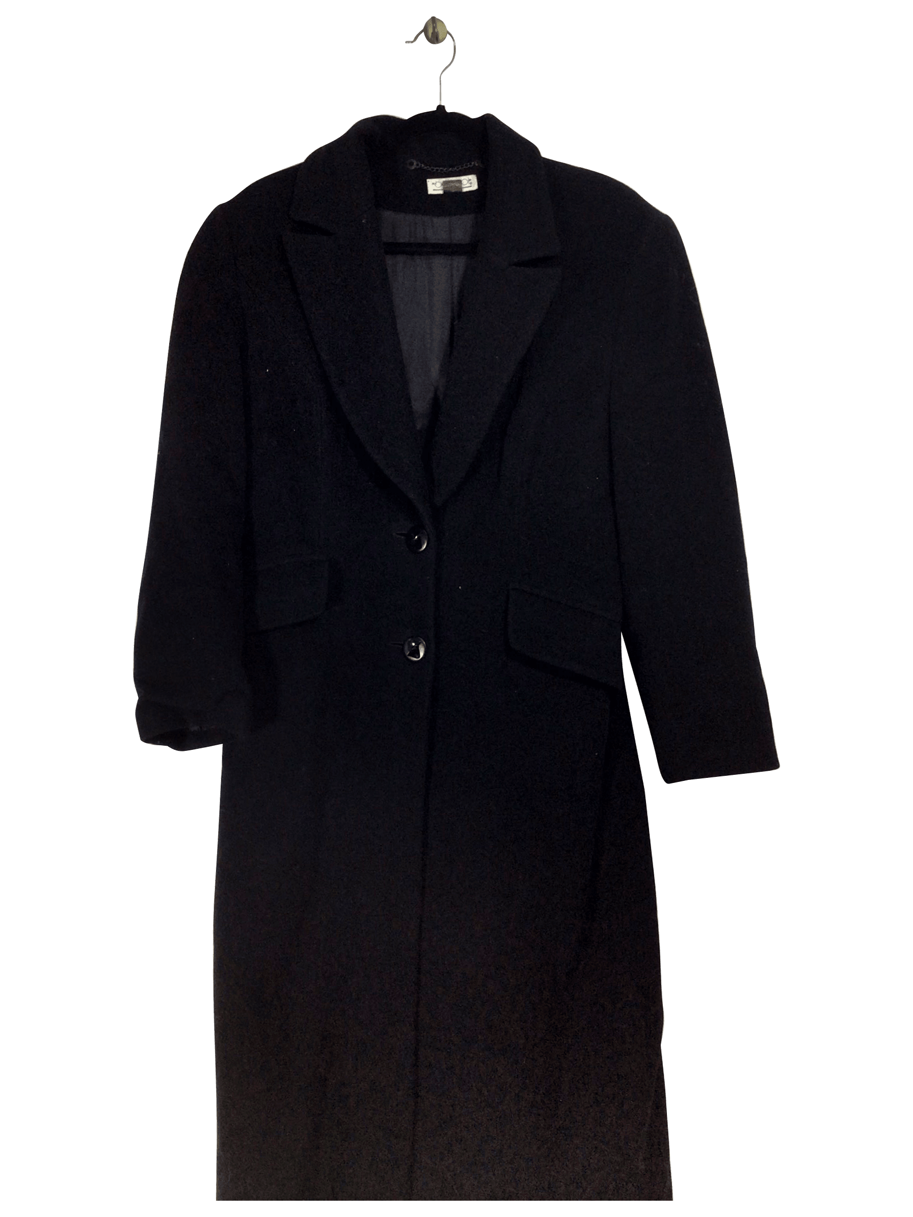 DESPO Classic Regular-Fit Black Coat - Size 38