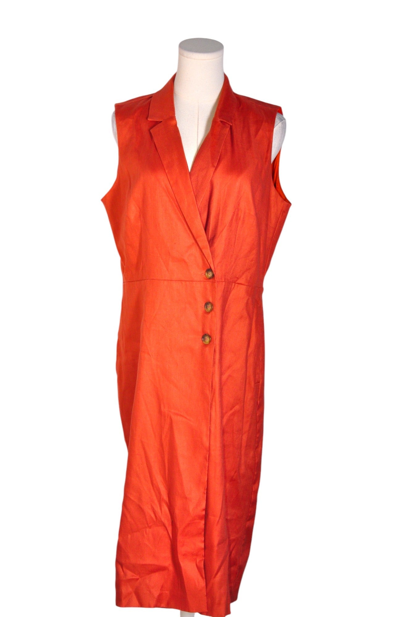 Gorgeous RW&CO Women's Orange Regular Fit Maxi Dress - Size 14