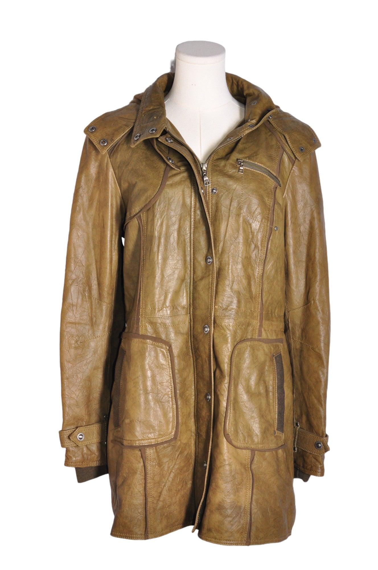 Stylish DANIER Women's Regular Fit Green Coat - Size M
