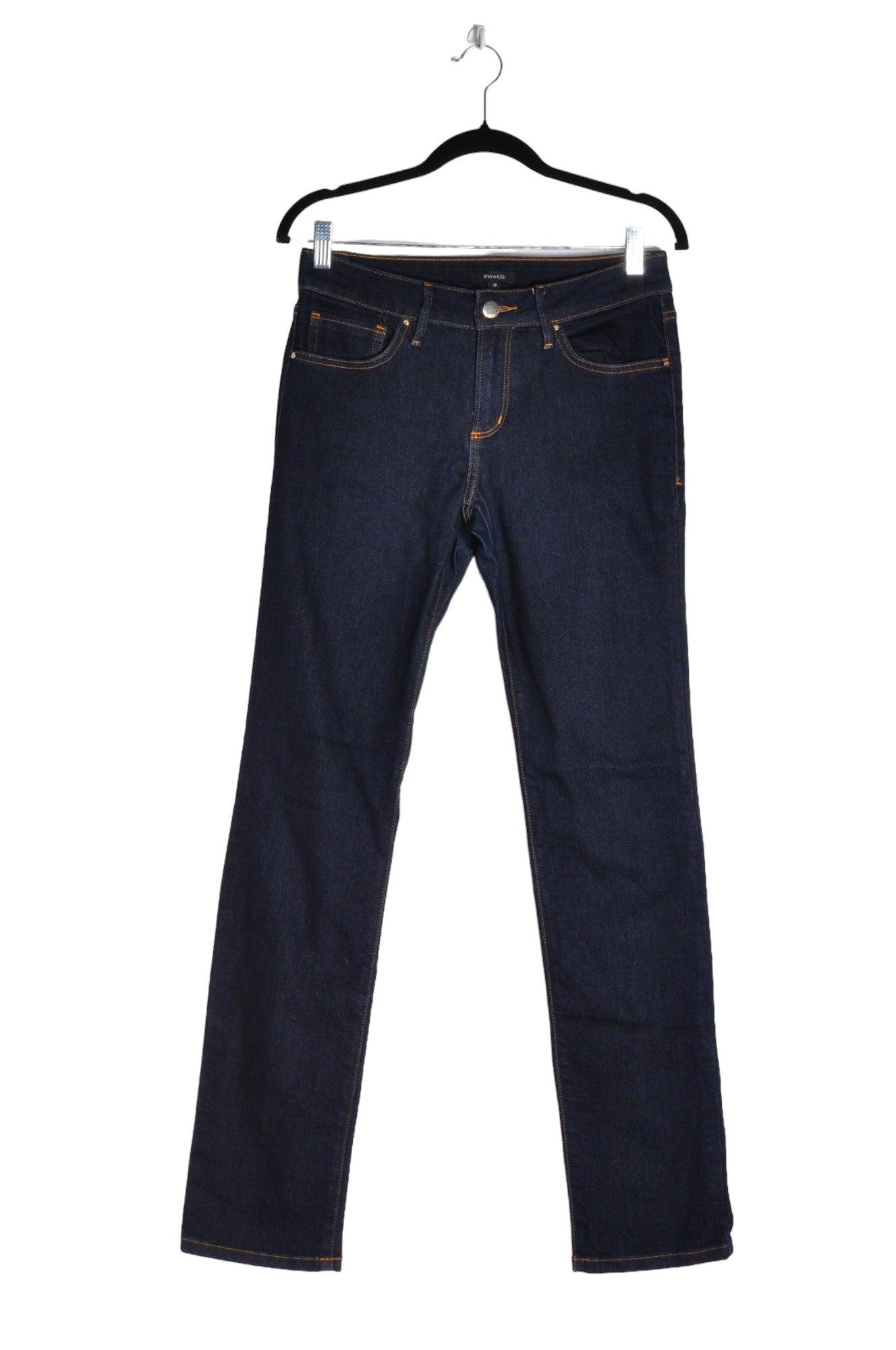 RW&CO Stylish Women's Blue Regular Fit Straight-Legged Jeans - Size 12