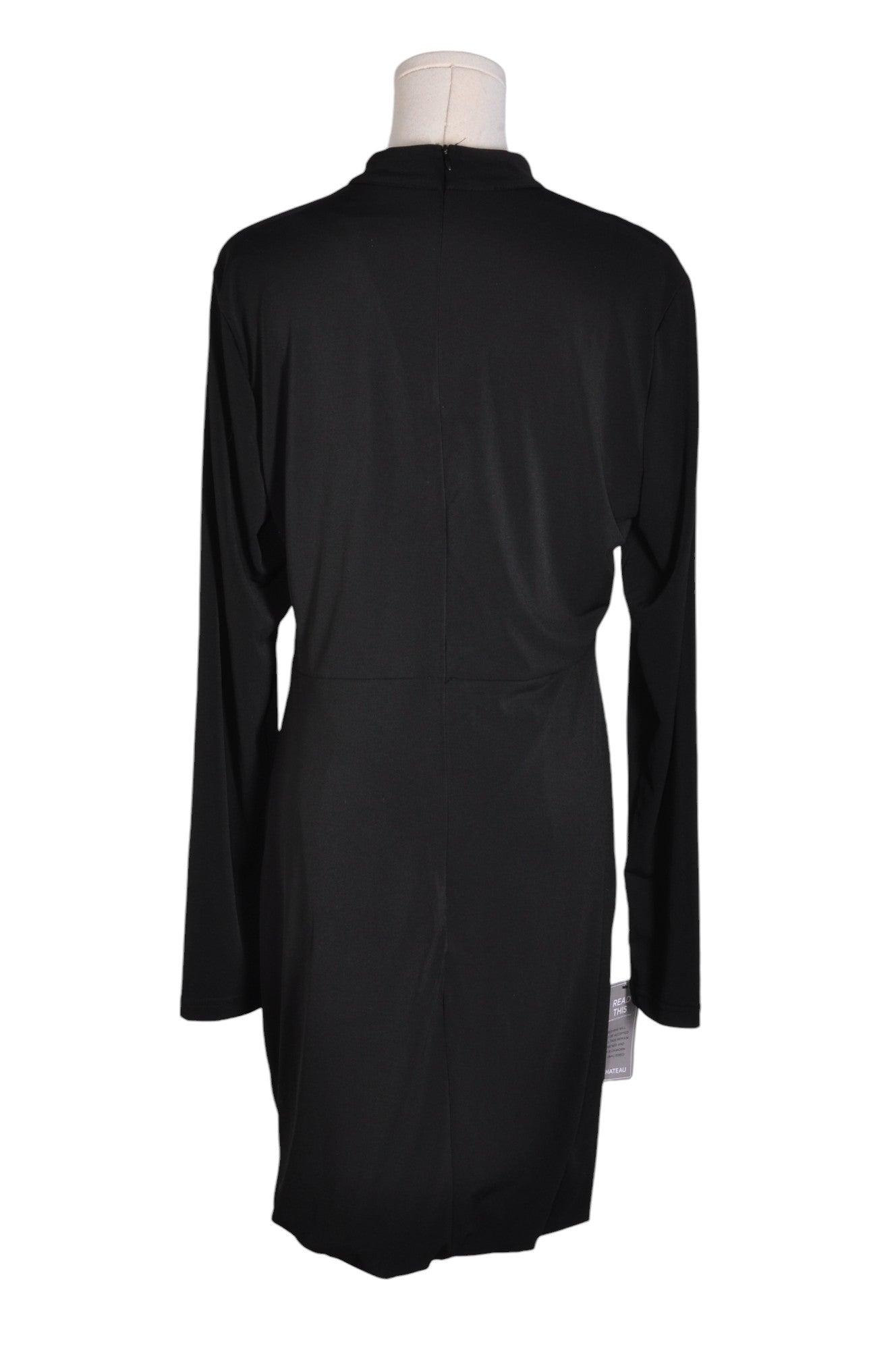 Stylish CHATEAU Women's Black XL Regular Fit Shirt Dress