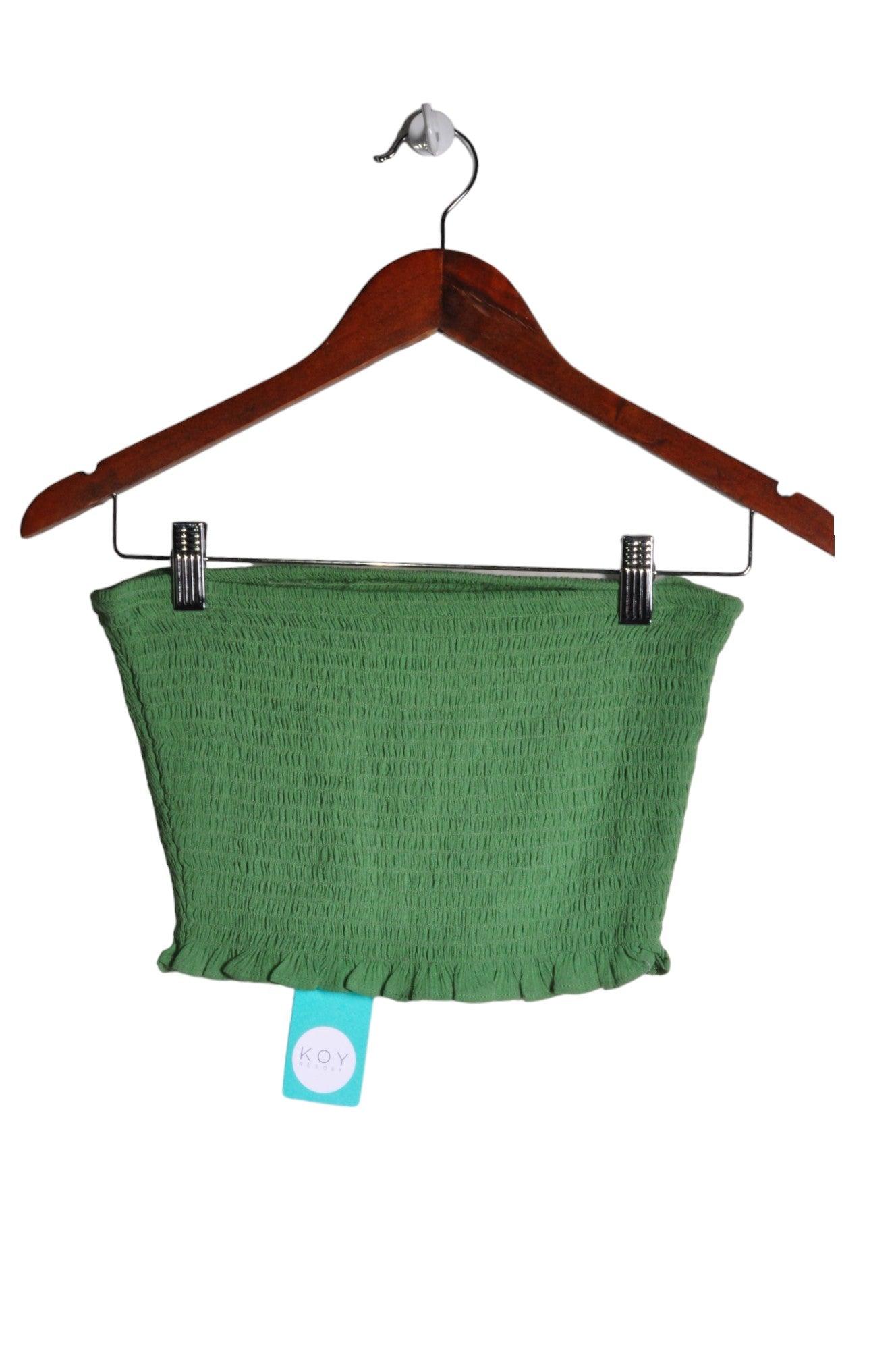 KOY RESORT Stylish Women's Green Crop Tops - Regular Fit, Available in XS and L Sizes
