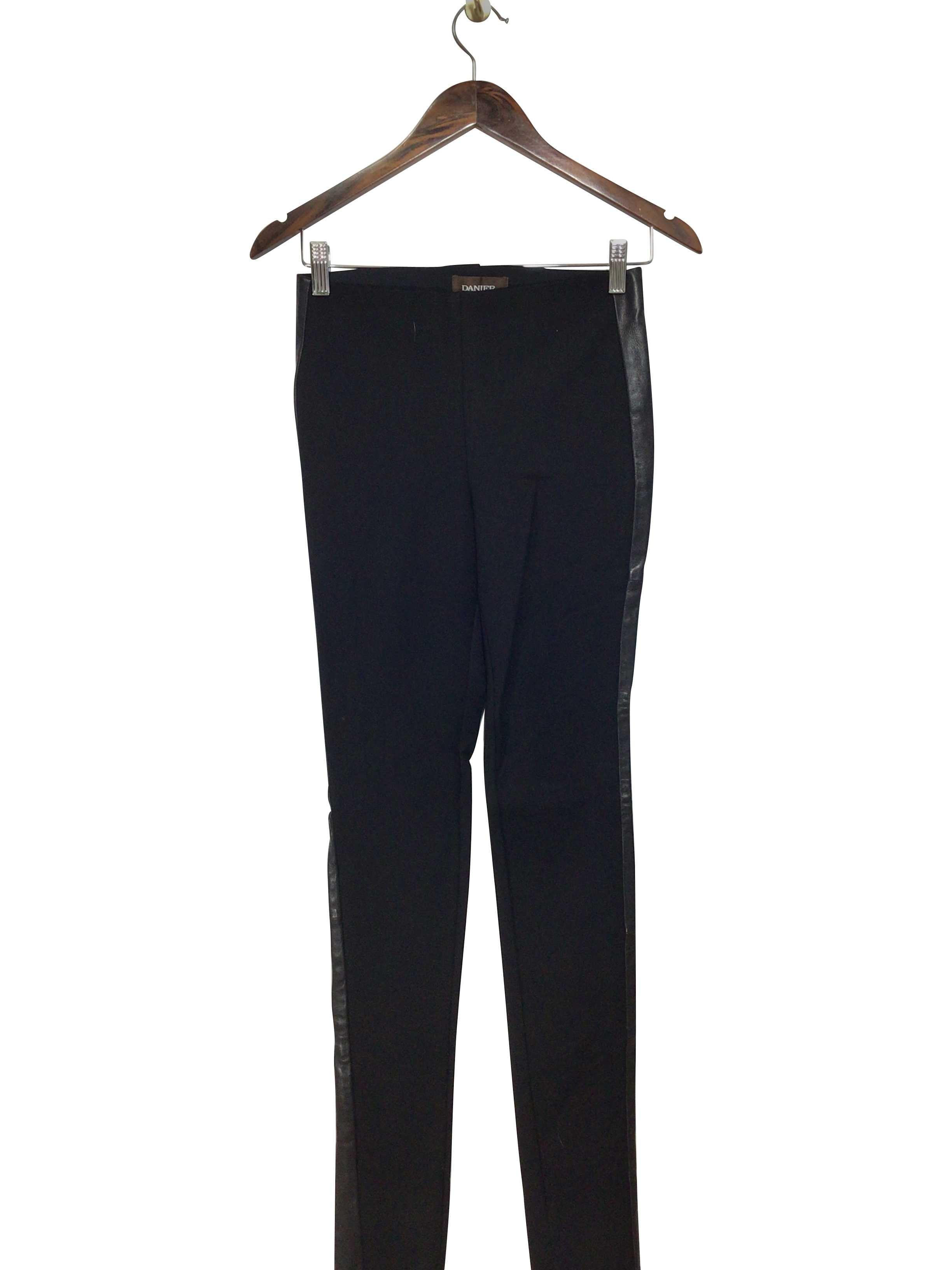 DANIER Stylish Regular Fit Black Pant - Size 2