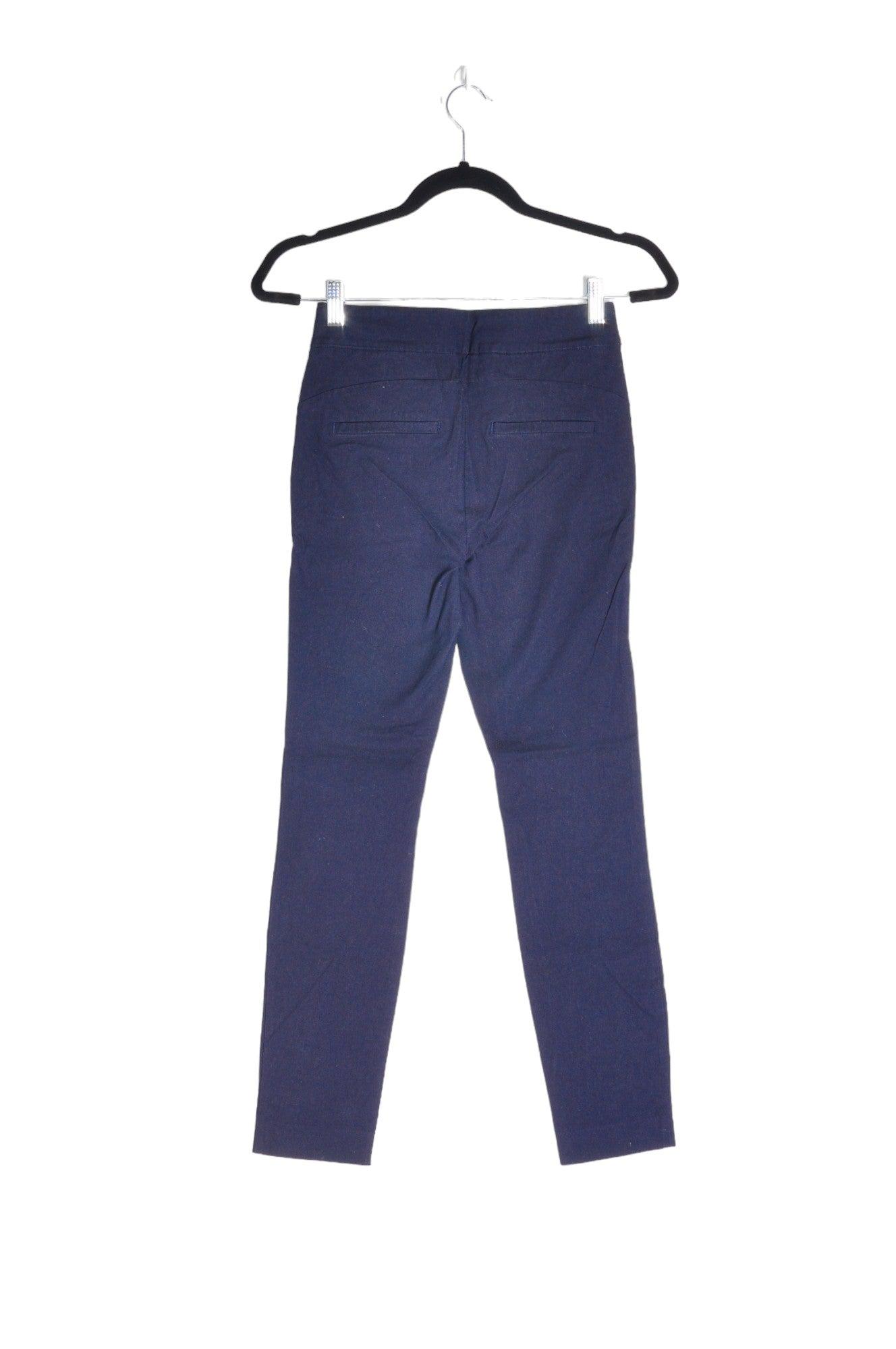 Stylish RW&CO Blue Regular Fit Women's Second - Hand Work Pants in Size S