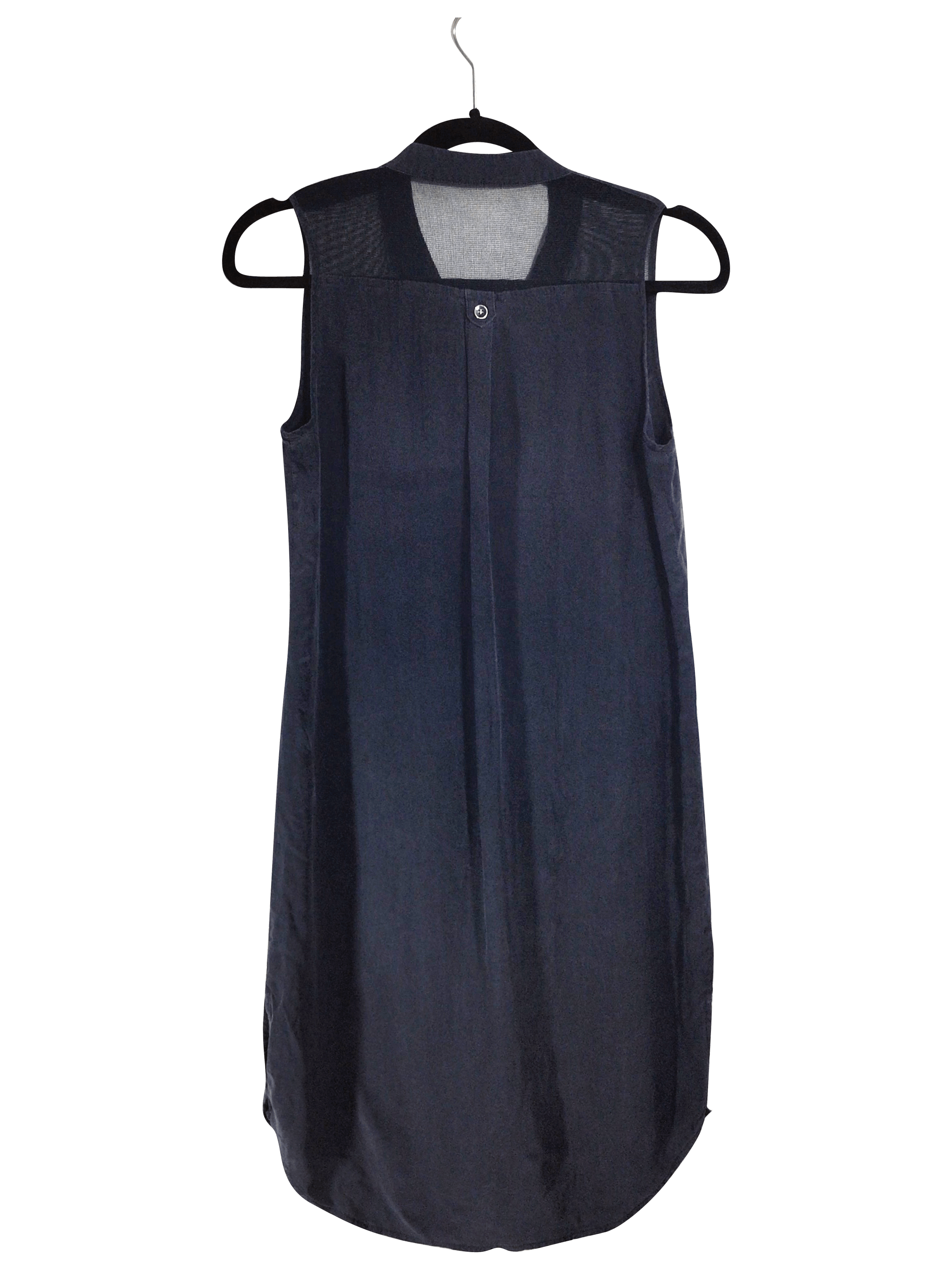 CLUB MONACO Stylish Women's Blue Regular Fit Size 0 Second-Hand Shirt Dress