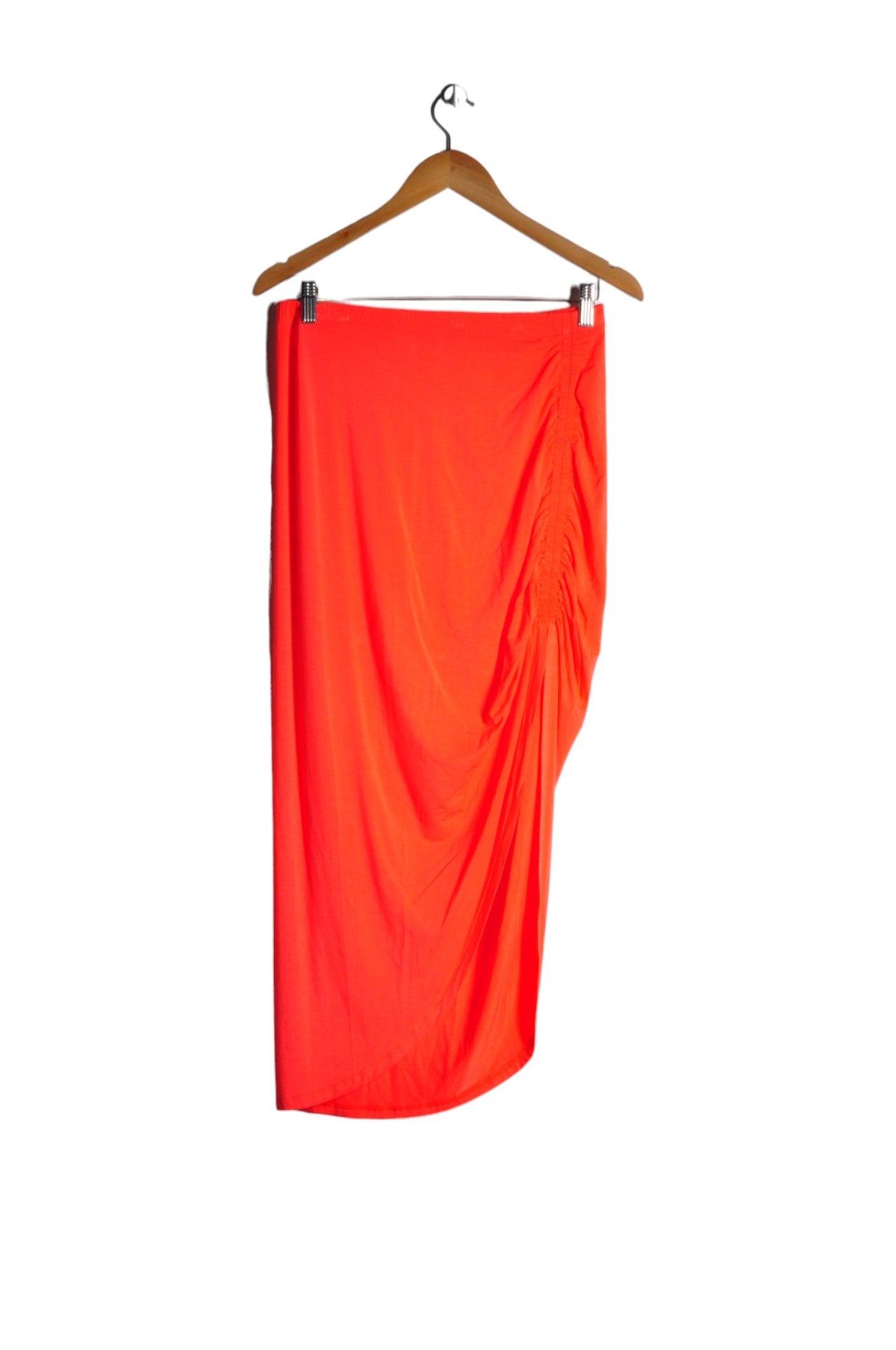 KOY RESORT Stylish Orange Women's Casual Regular-Fit Skirt - Size M