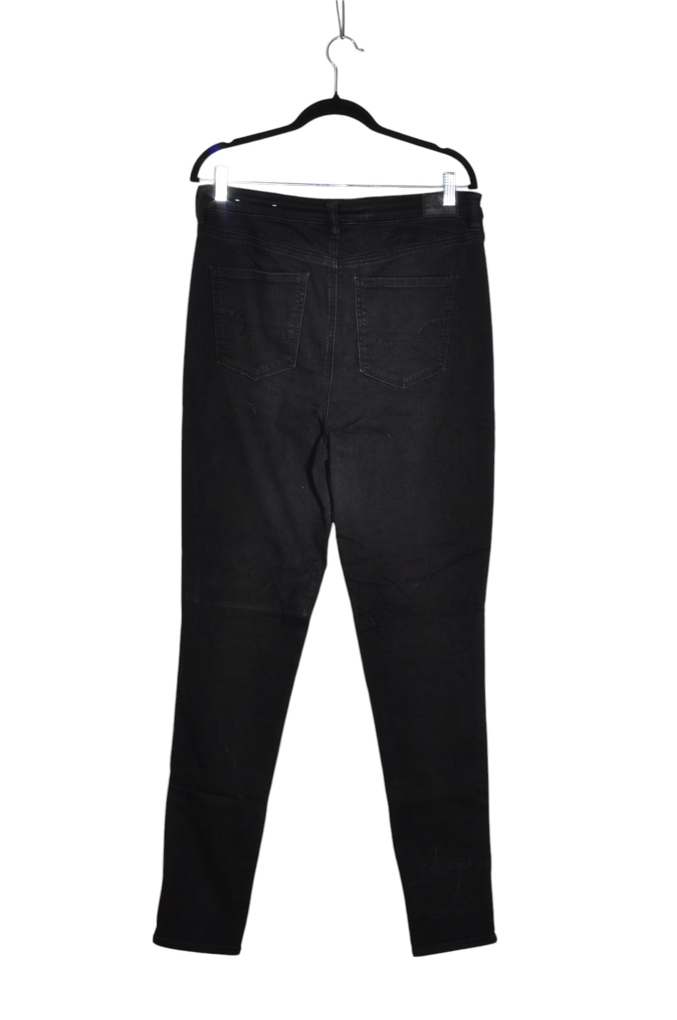 Stylish AMERICAN EAGLE Women's Regular Fit Black Work Pants - Size 14