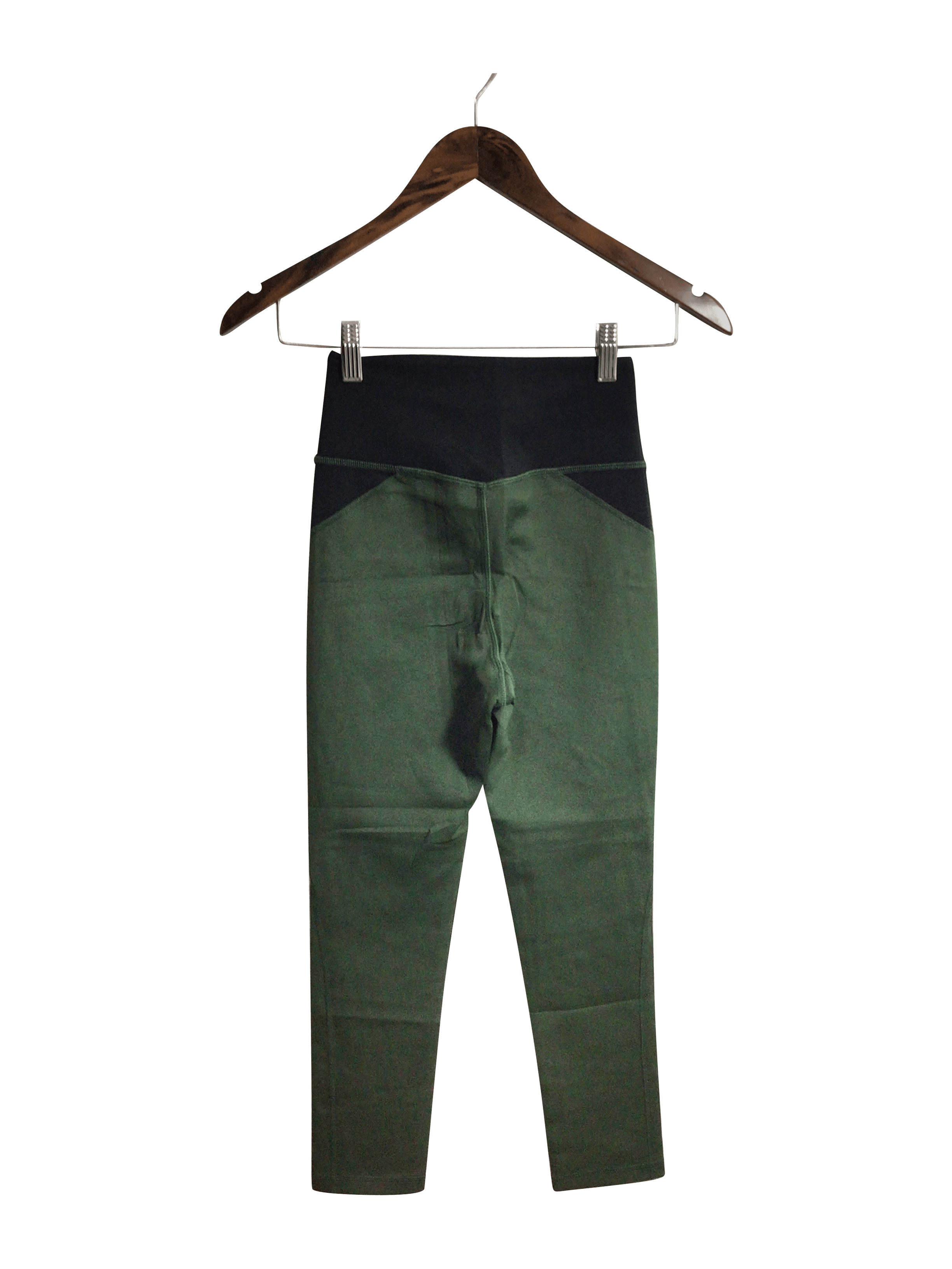 KENDALL & KYLIE Stylish Women's Green Regular-Fit Activewear Leggings in Size XS