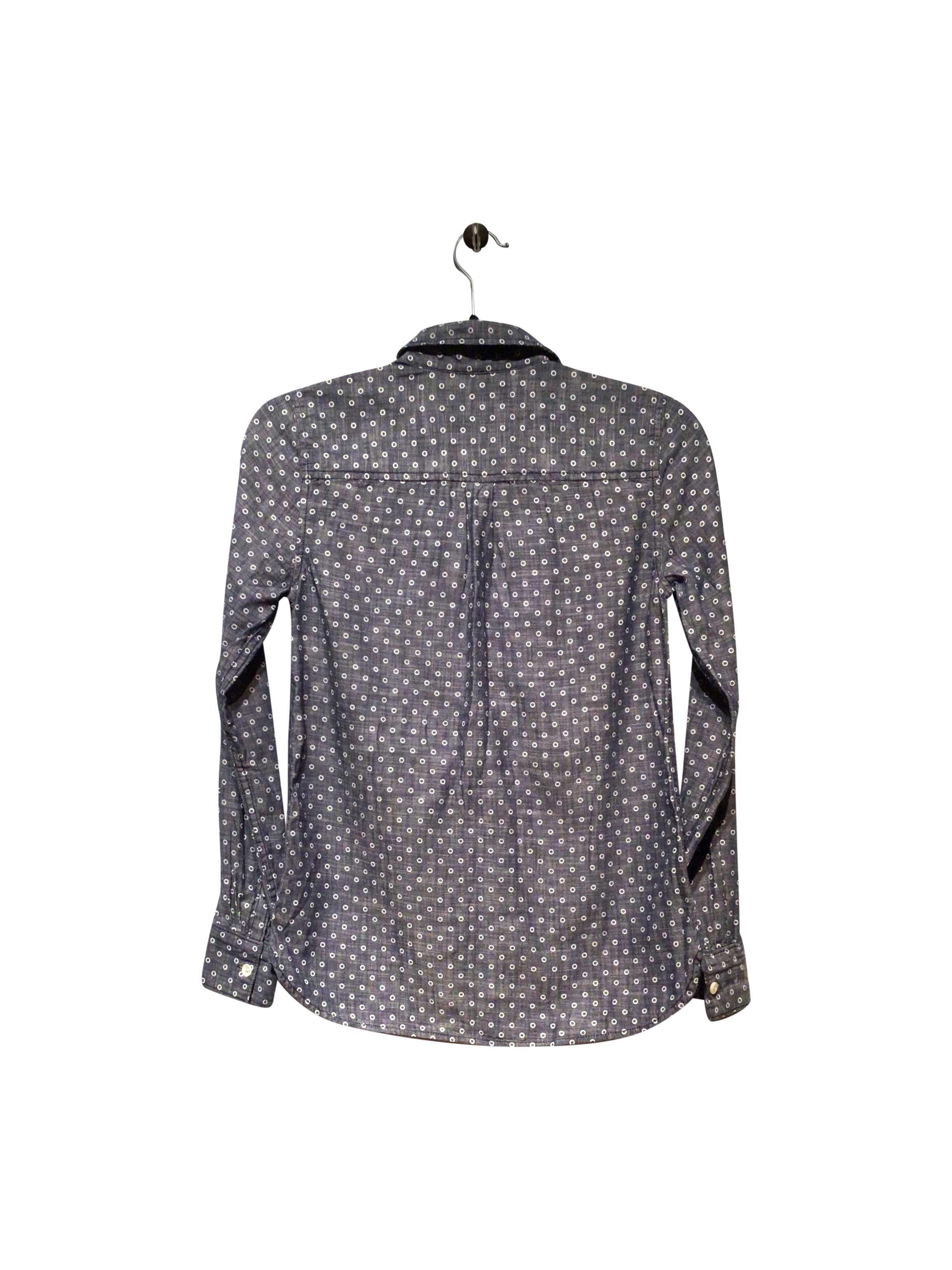 J. CREW Stylish Regular Fit Blue Button-down Top - Size 0