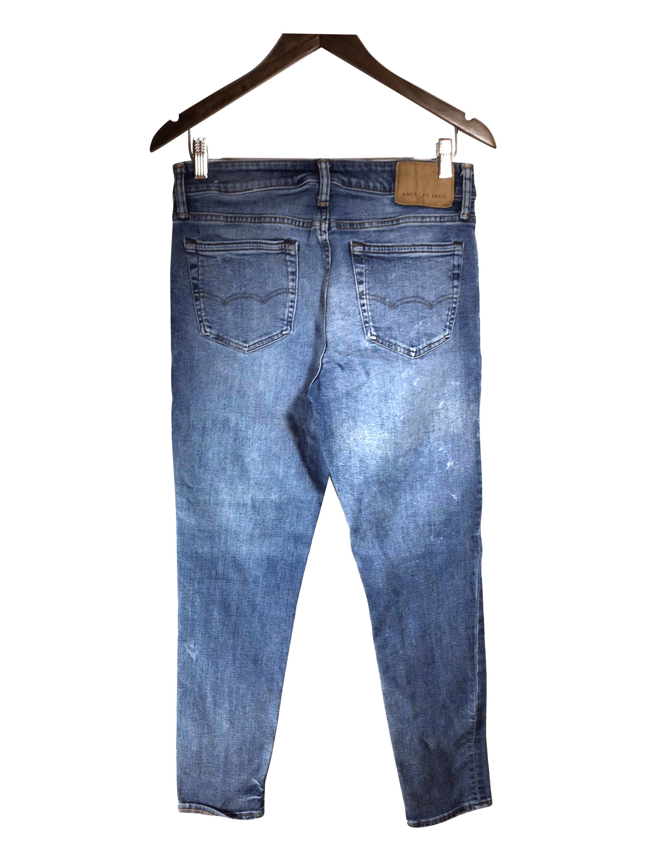 AMERICAN EAGLE Stylish Women's Blue Straight-Legged Regular Fit Jeans - Size 30x30