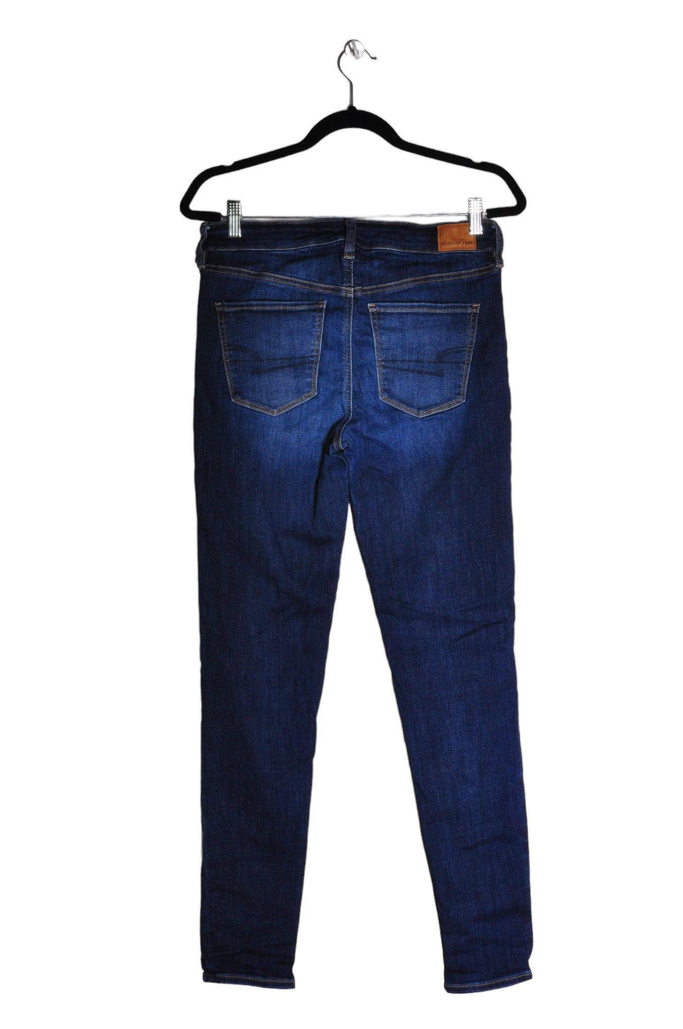 Stylish AMERICAN EAGLE Women's Blue Regular Fit Straight-Legged Jeans - Size 10