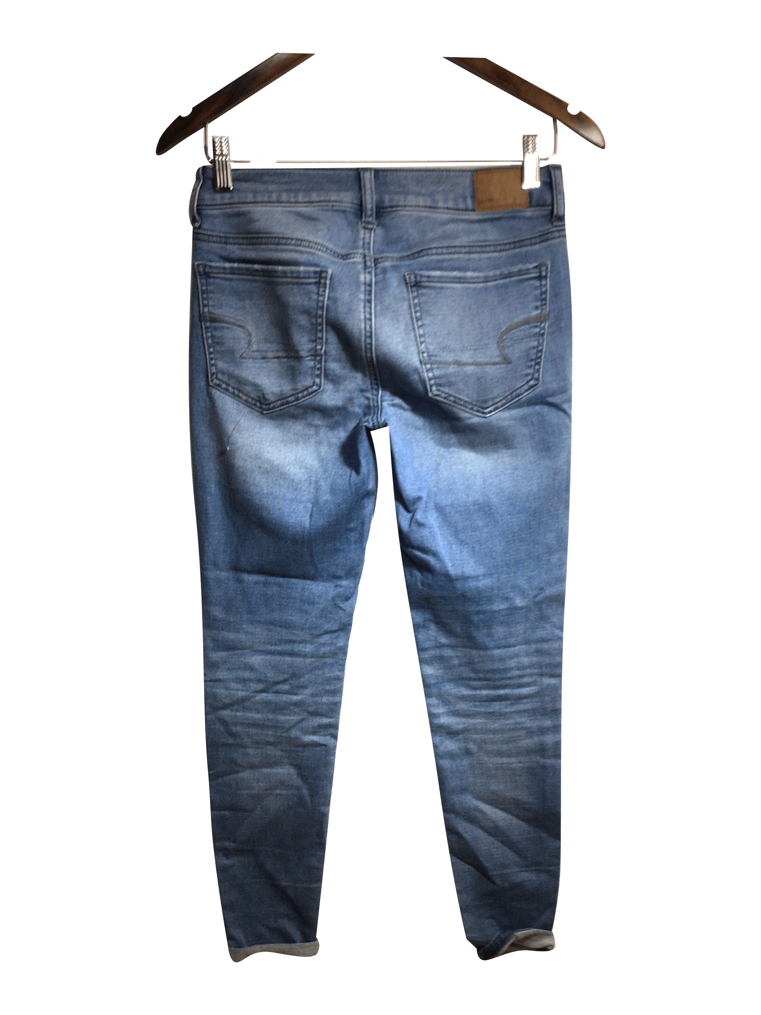 Second Hand AMERICAN EAGLE Women's Regular Fit Blue Straight-Legged Jeans - Size 2