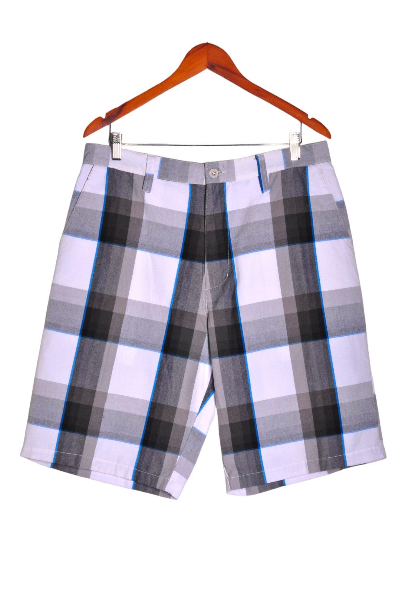 BURNSIDE Men's Stylish Classic White Regular-Fit Shorts - Size 34
