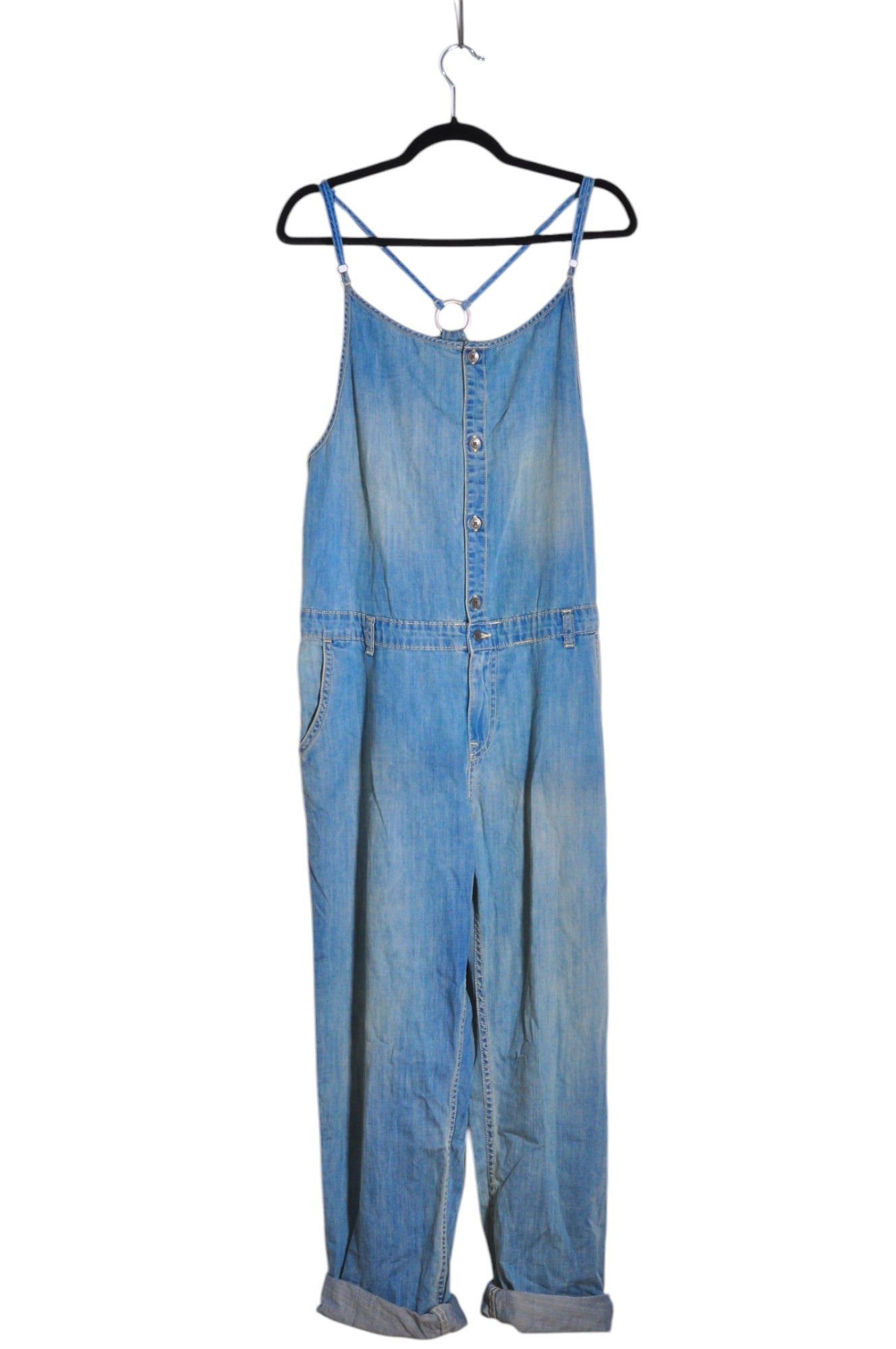 ROXY Stylish Blue Women's Regular Fit XL Overalls