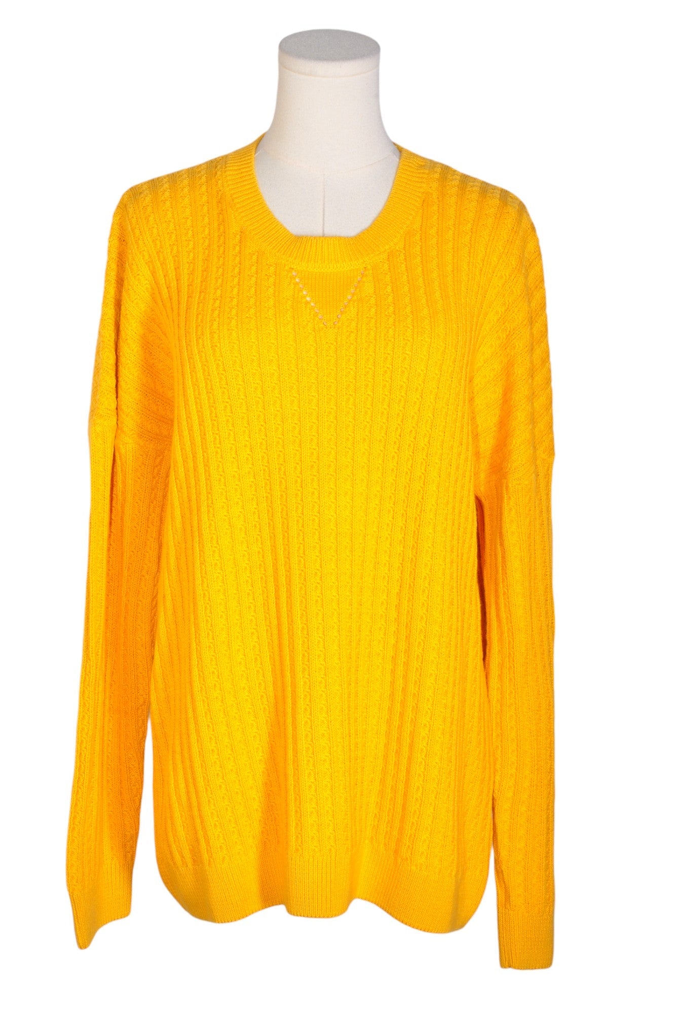 DENVER HAYES Stylish Women's Yellow Regular-Fit Long-Sleeve T-Shirt - XL