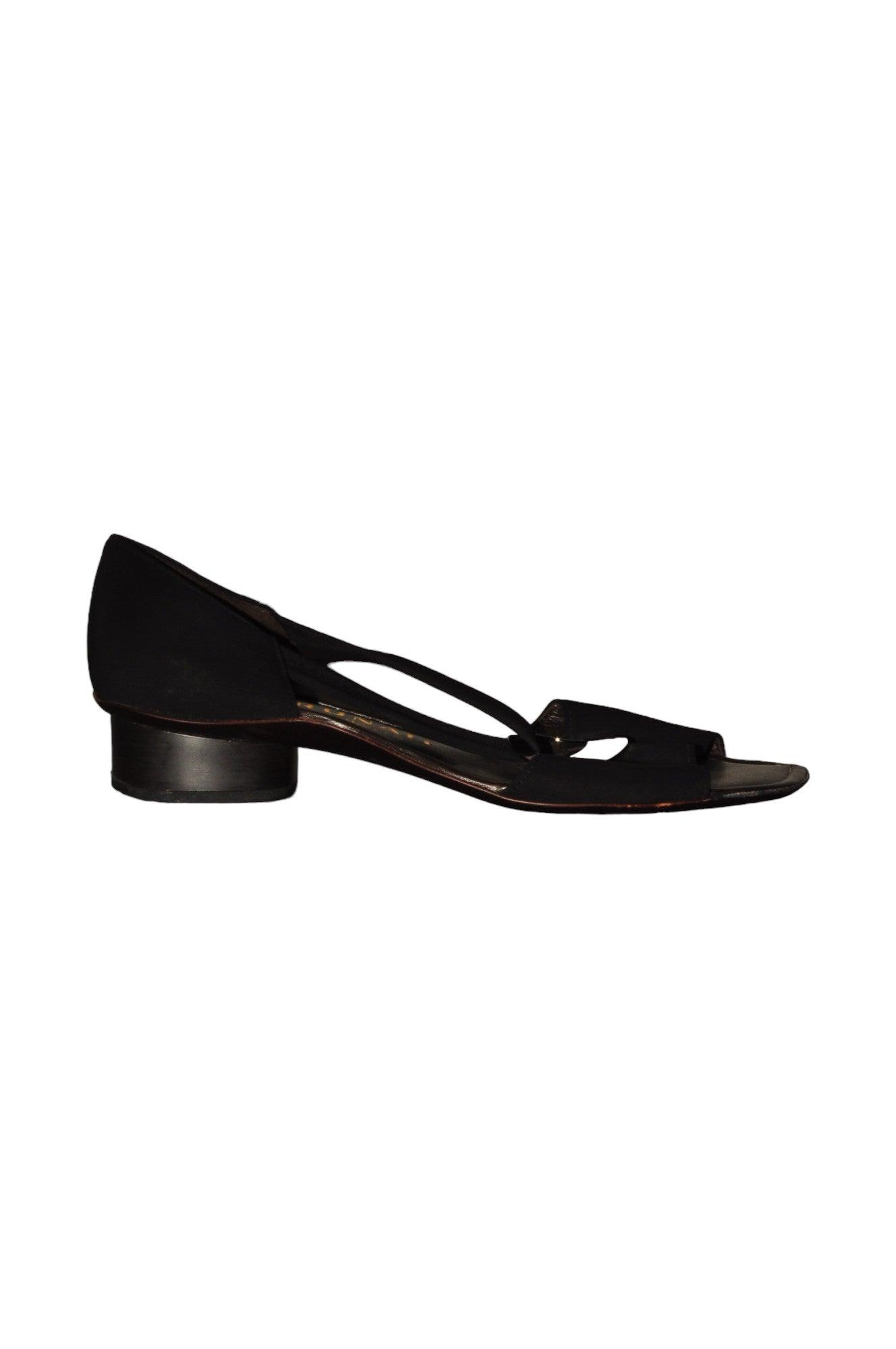 Stylish BRUNATE Black Regular Fit Women Sandals in Size 40