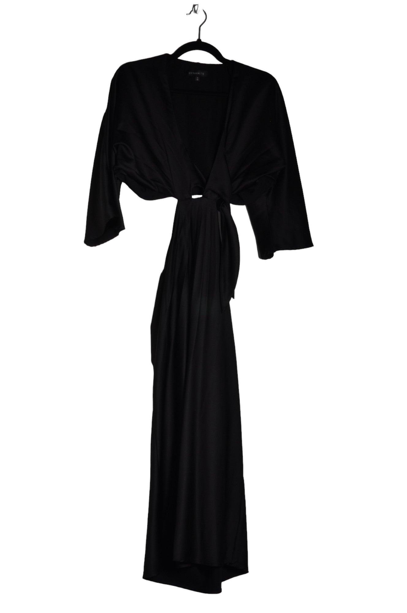 Stylish DYNAMITE Women's Regular Fit Black Wrap Dress - Size M