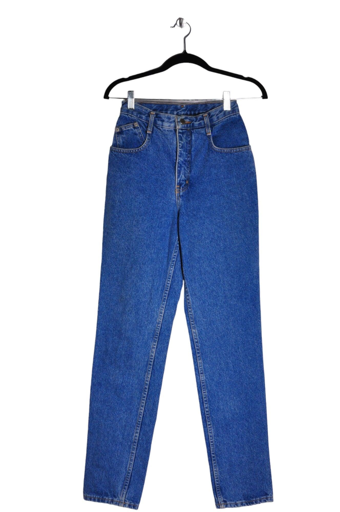 NEW TIME Stylish Women's Blue Regular Fit Straight-Legged Jeans - Size XS