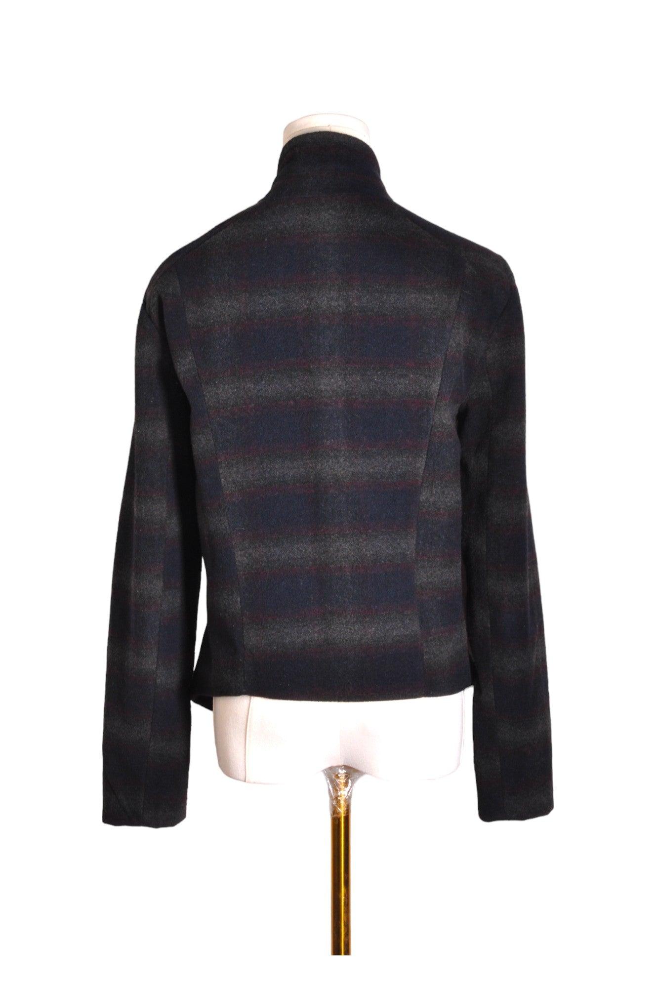 DEX Stylish Gray Regular Fit Women's Second - Hand Coat - Size L